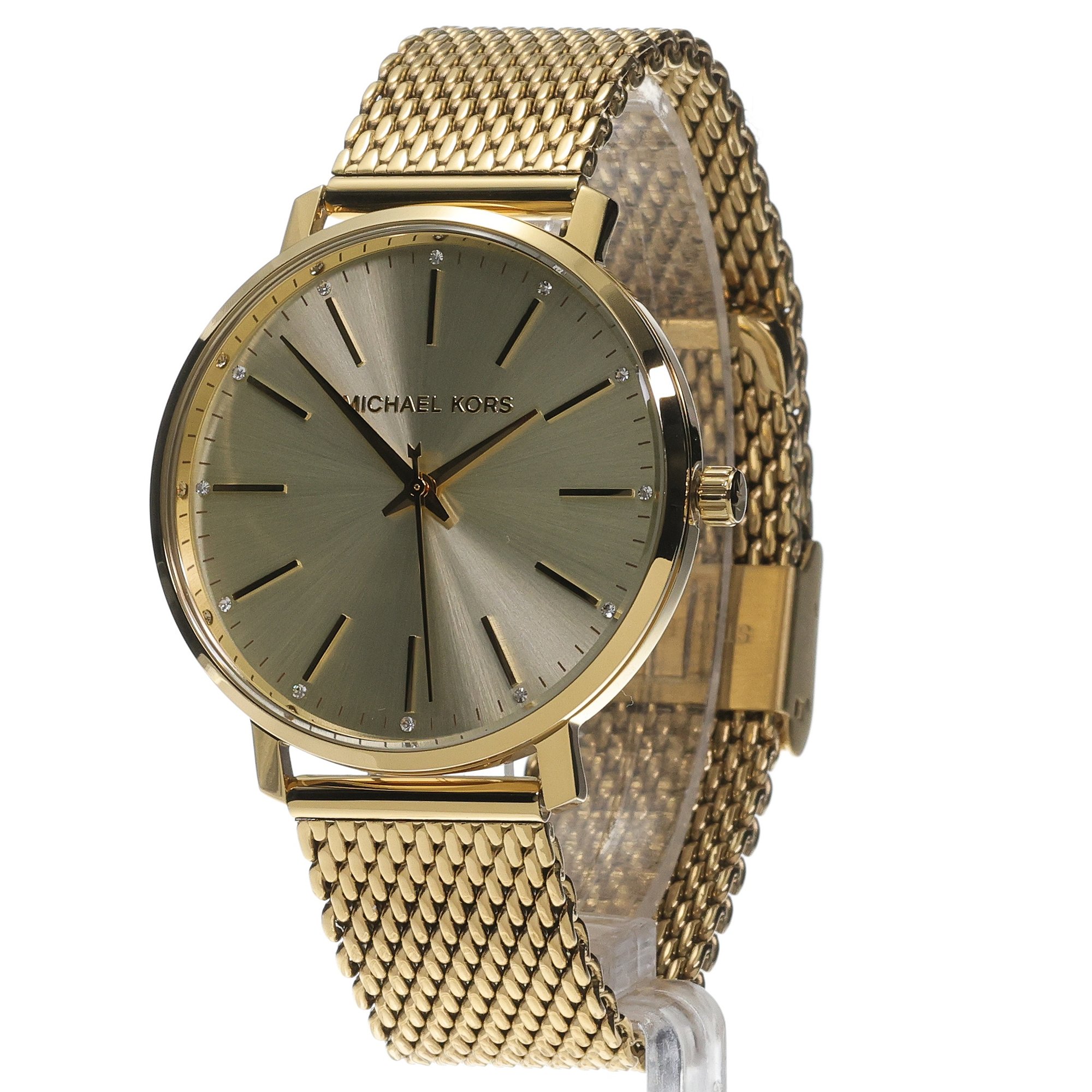 Michael Kors MK4339 PYPER Gold Stainless Steel 38mm Damskie klasyczny zegarek złoty - miniatura 2