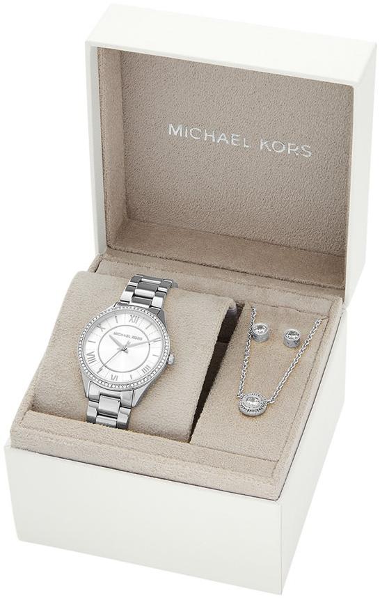 Michael Kors MK4851SET zegarek srebrny klasyczny Damskie bransoleta - miniatura 5