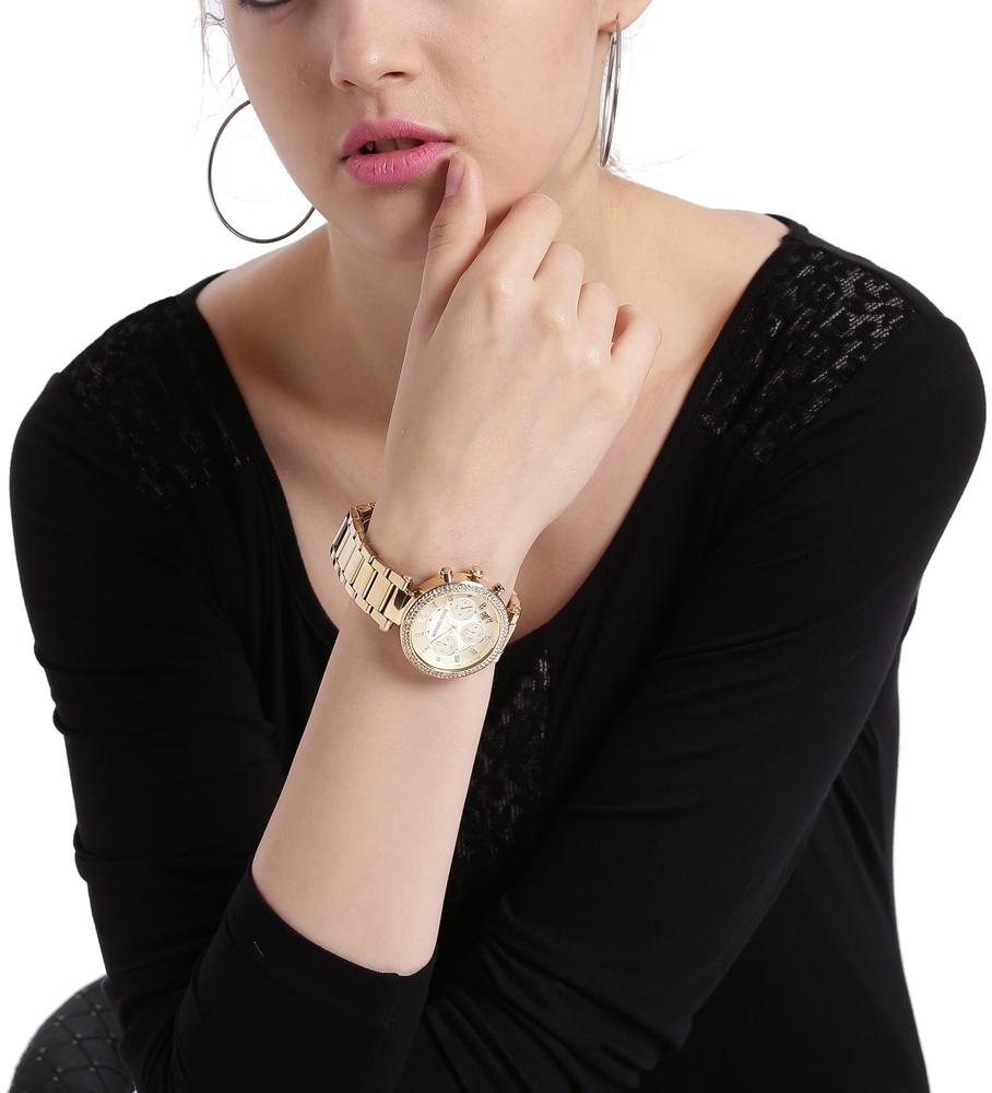 Michael Kors MK5354 PARKER Gold Stainless Steel 39mm Parker fashion-modowy zegarek złoty - miniatura 7