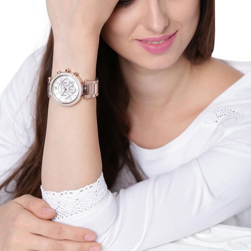 Michael Kors MK5491 zegarek damski fashion-modowy Parker bransoleta - miniatura 8