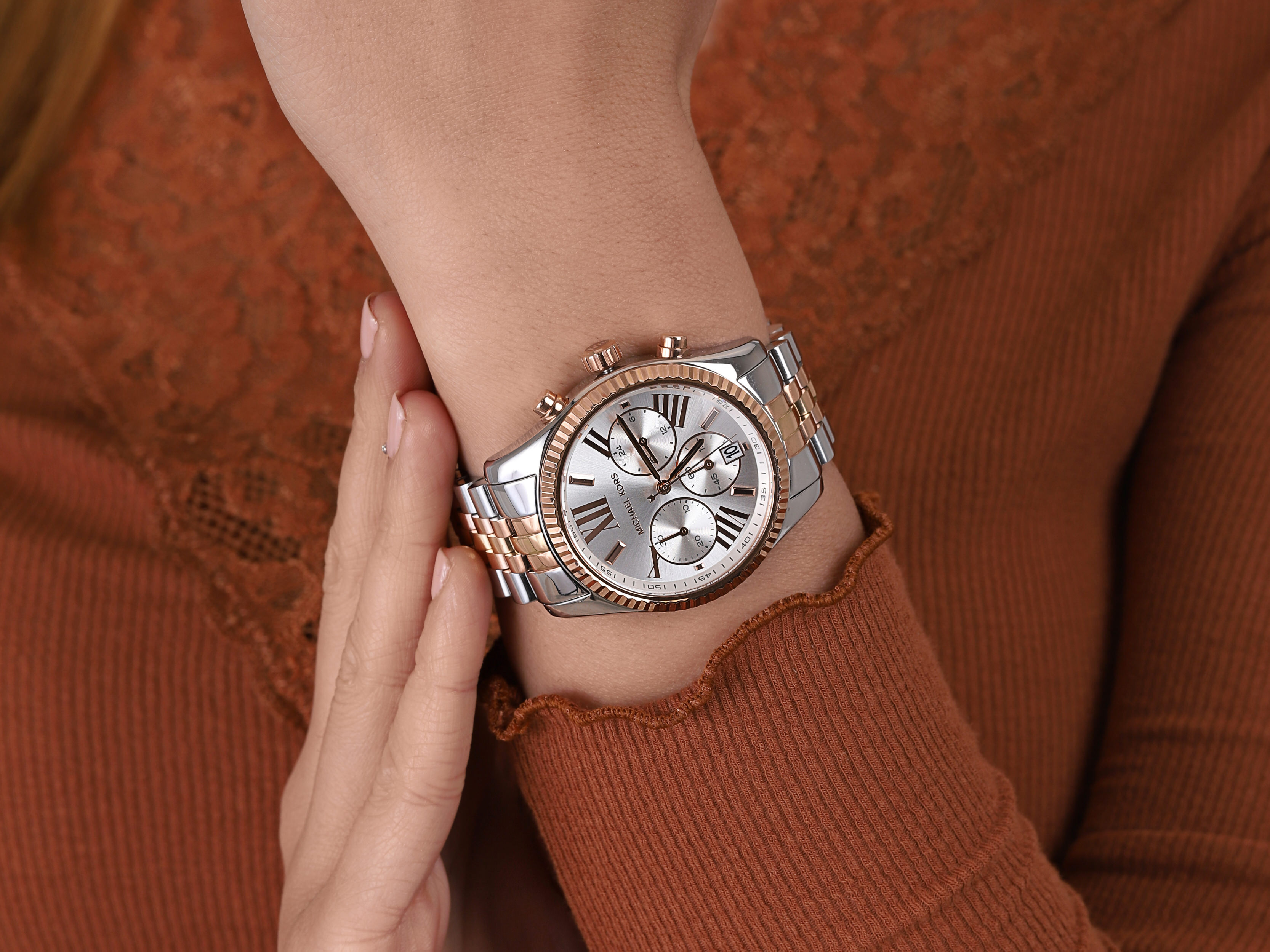Michael Kors MK5735 zegarek damski fashion/modowy Lexington bransoleta - miniatura 2