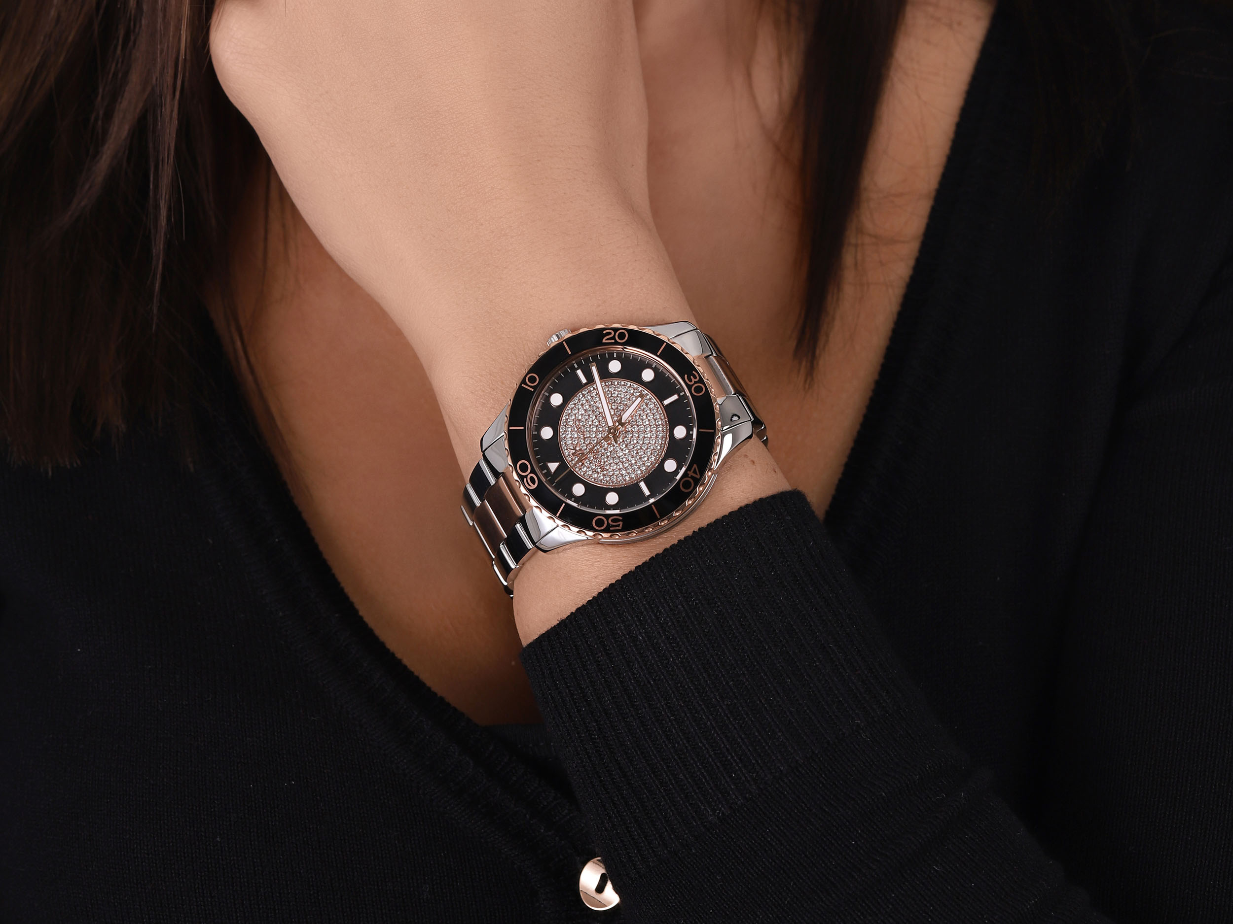 Michael Kors MK6960 zegarek srebrny klasyczny Damskie bransoleta - miniatura 2