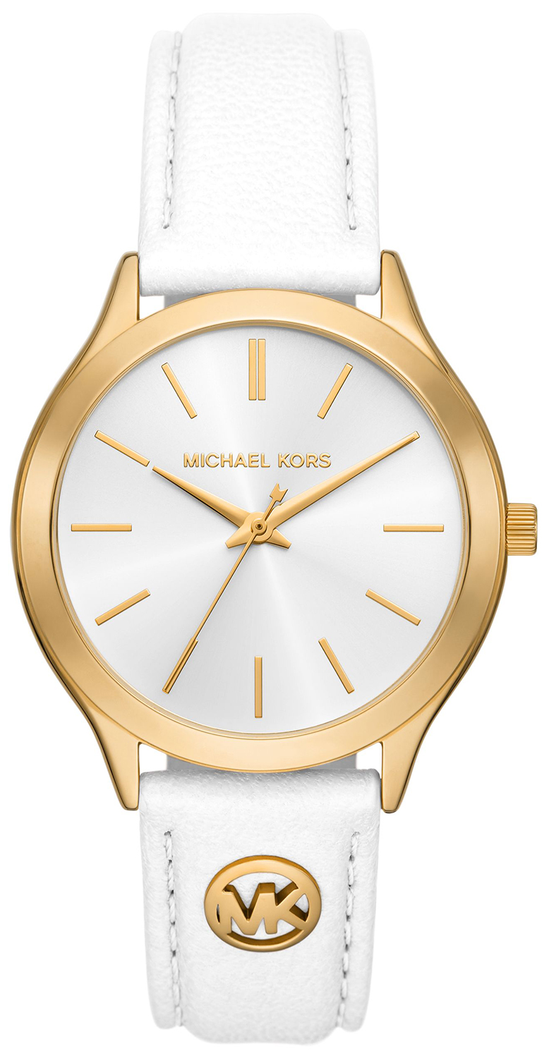 SLIM RUNAWAY White Leather Strap 38mm Michael Kors MK7466 