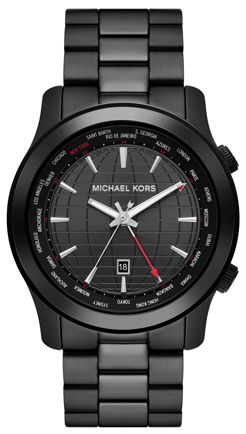 RUNWAY Black Stainless Steel 45mm Michael Kors MK9110 