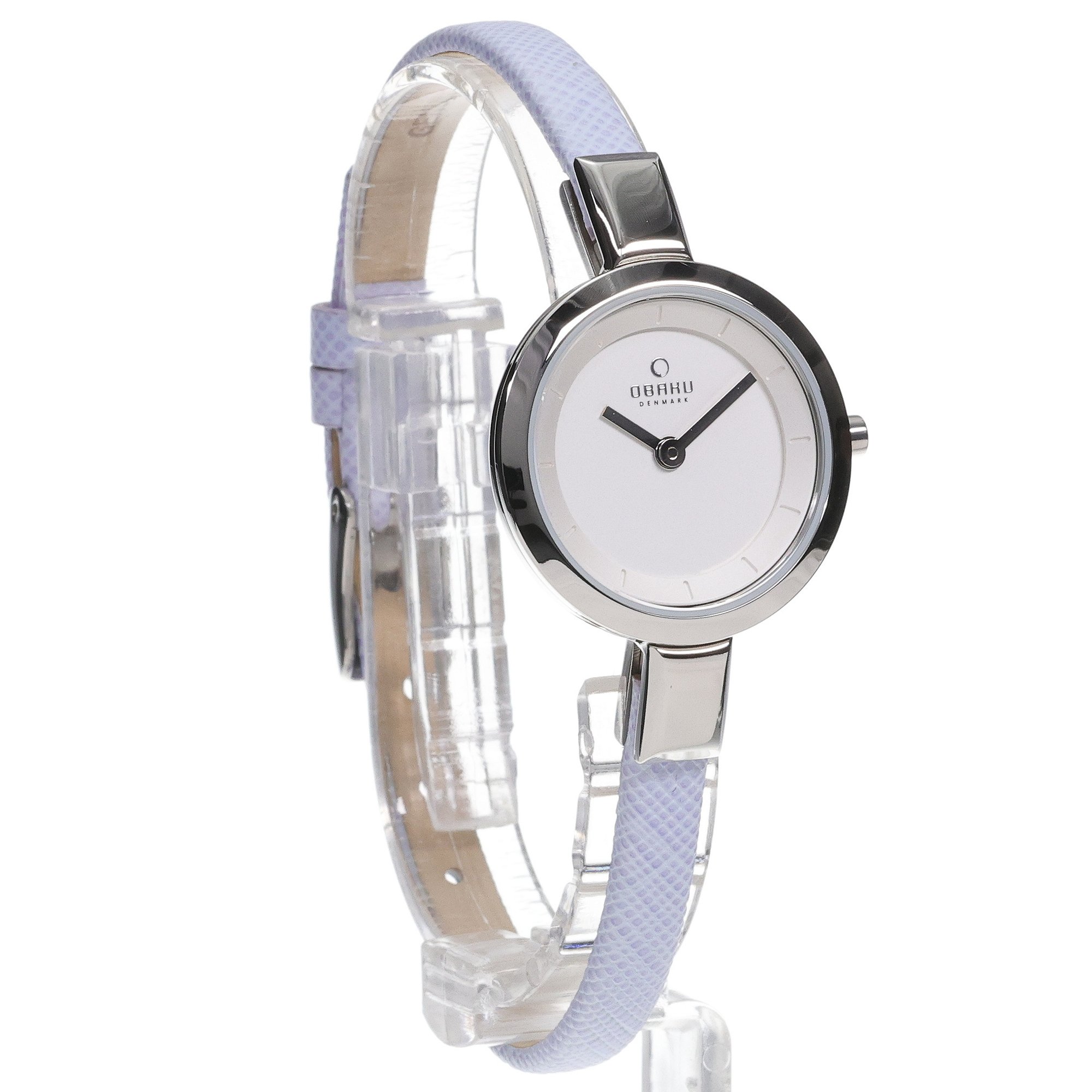 Obaku Denmark V129LCIRQ zegarek srebrny klasyczny Slim pasek - miniatura 3