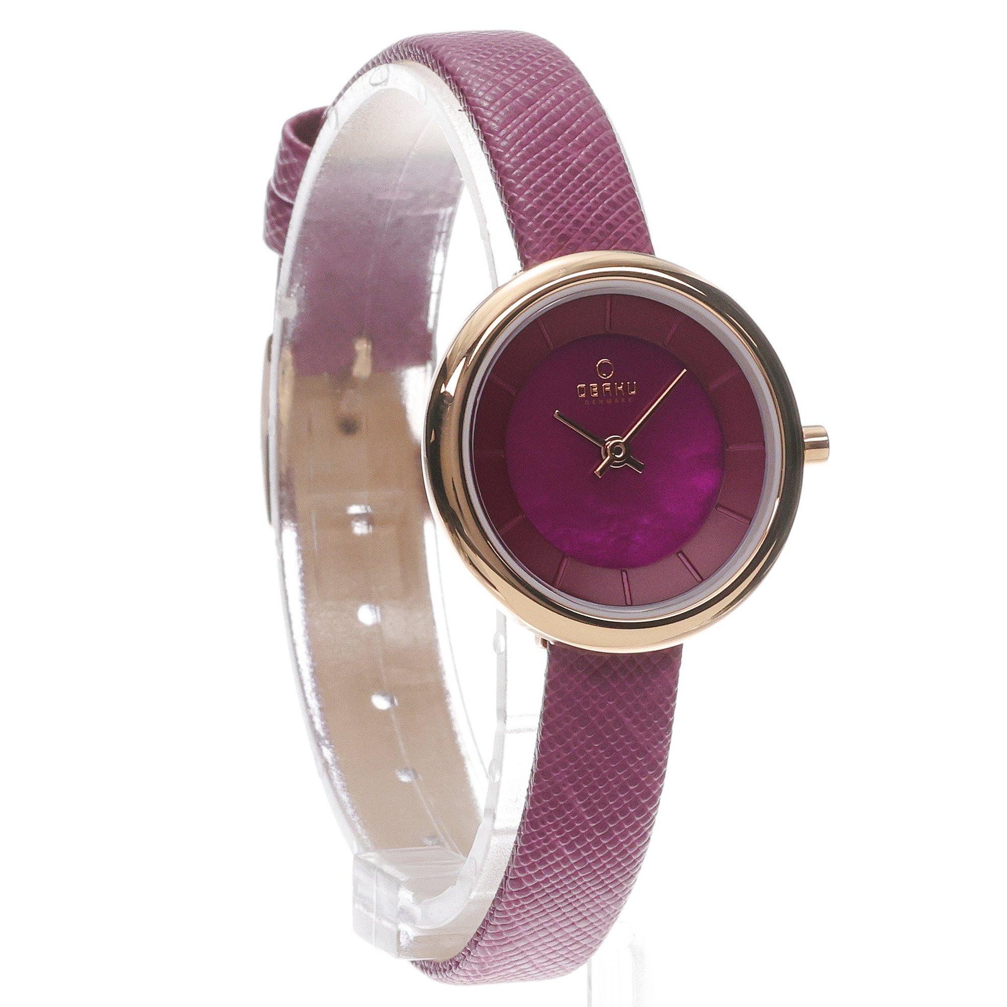 Obaku Denmark V146LVQRD zegarek różowe złoto klasyczny Damskie pasek - miniatura 3
