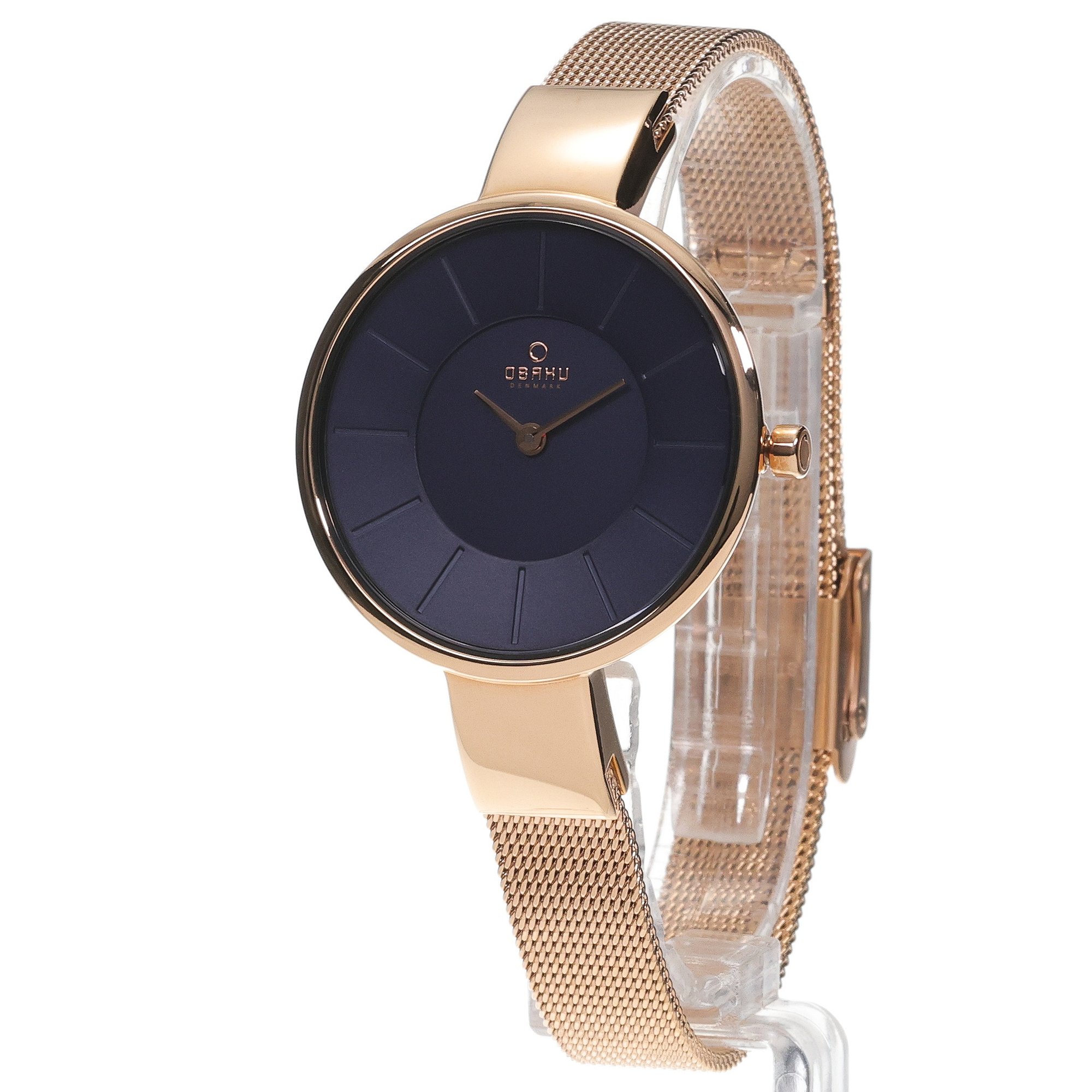 Obaku Denmark V149LVLMV zegarek różowe złoto fashion-modowy Slim bransoleta - miniatura 2