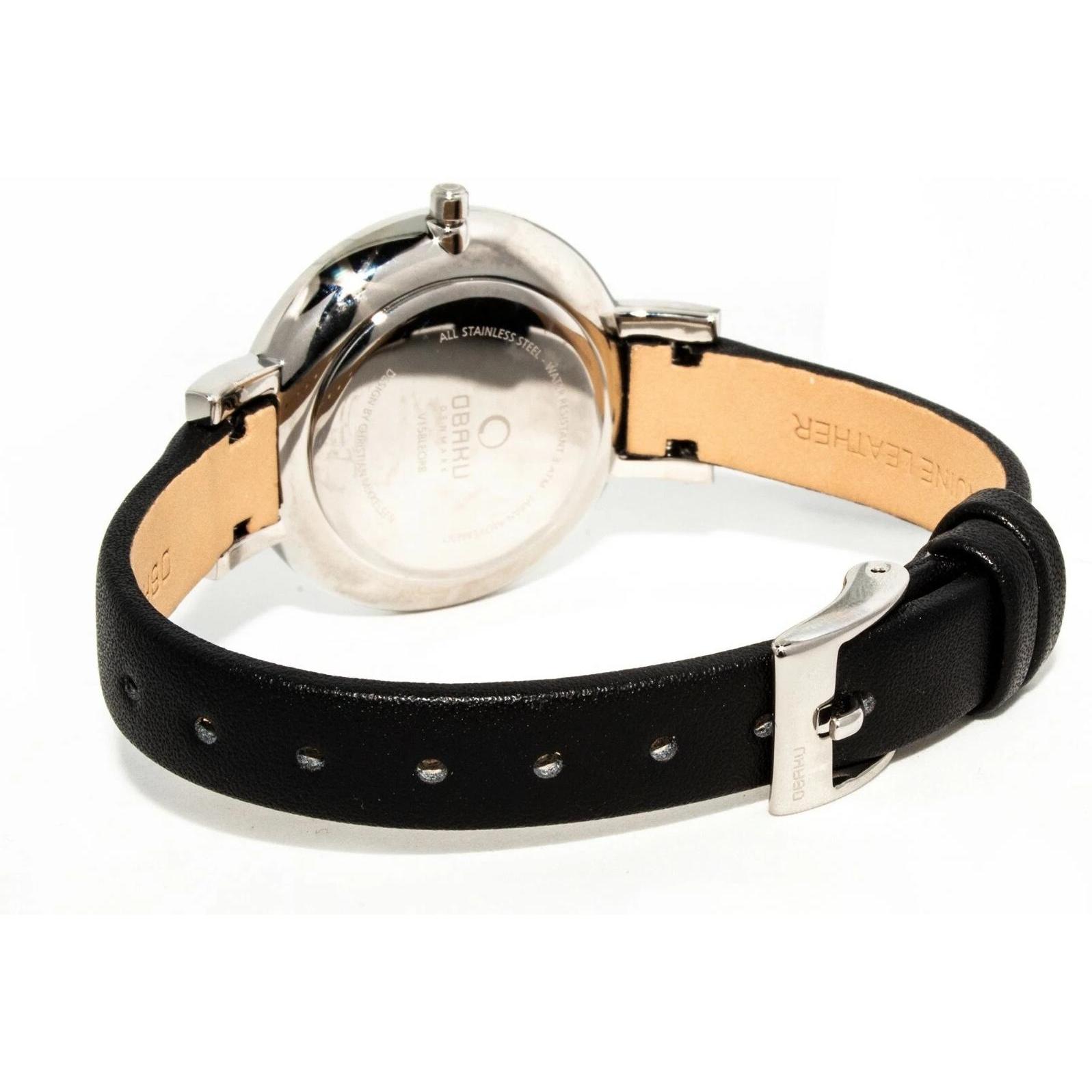 Obaku Denmark V158LECIRB zegarek srebrny fashion-modowy Slim pasek - miniatura 5