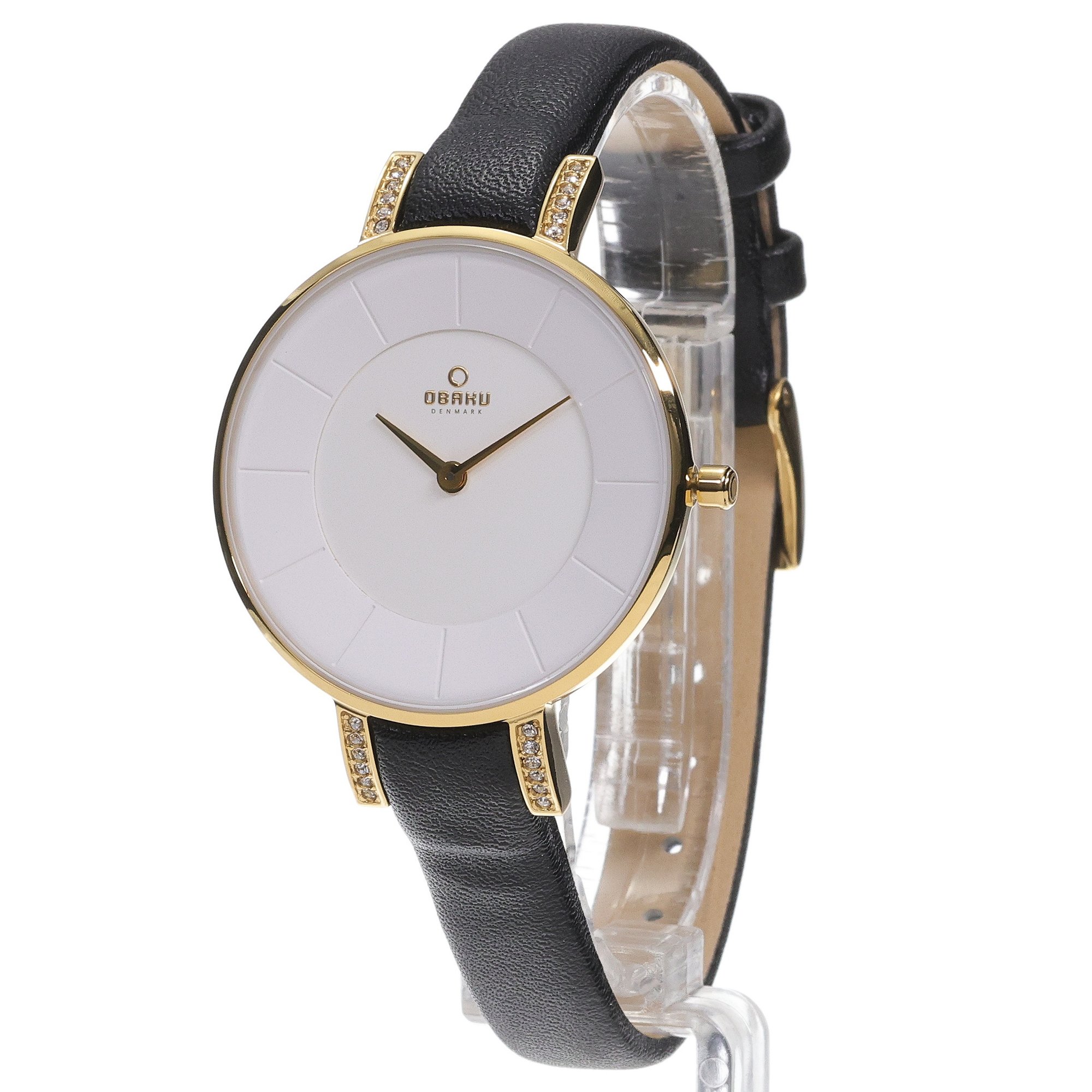 Obaku Denmark V158LEGIRB zegarek złoty fashion-modowy Slim pasek - miniatura 2