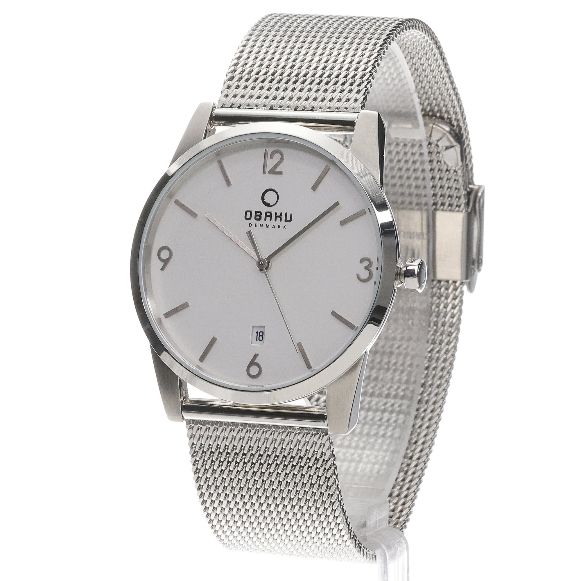 Obaku Denmark V169GDCIMC Sten - Steel - Christian Mikkelsen Męskie klasyczny zegarek srebrny - miniatura 2