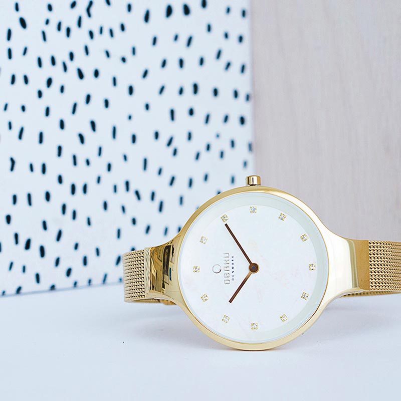Obaku Denmark V173LXGGMG zegarek damski Slim złoty - miniatura 9