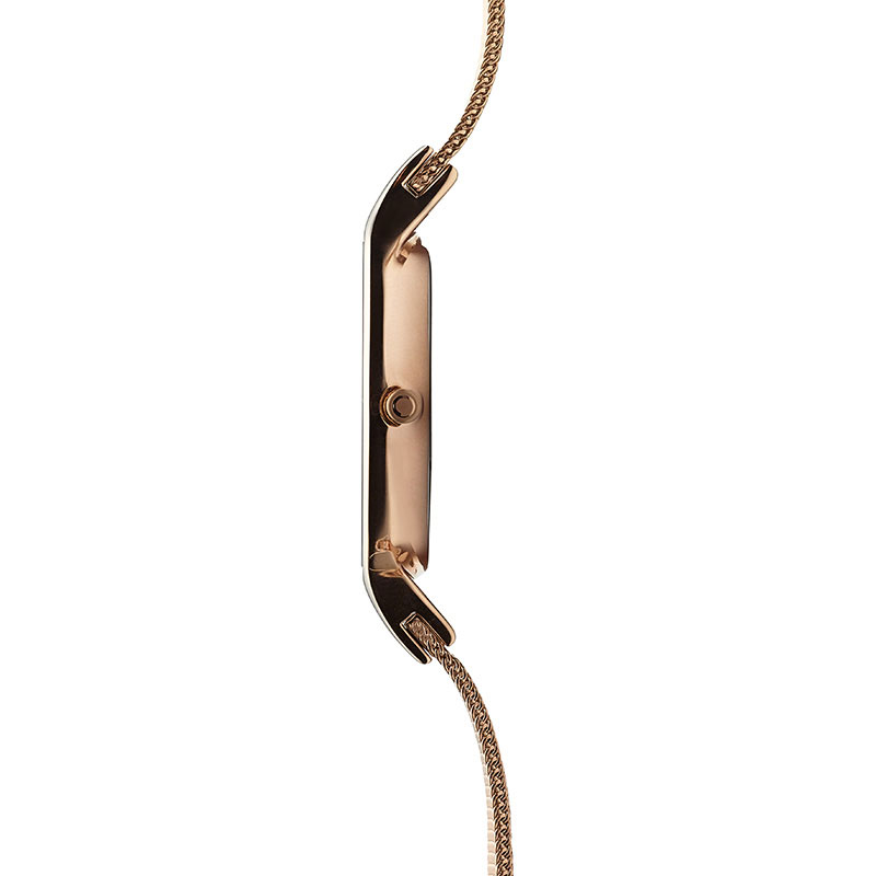 Obaku Denmark V173LXVWMV SKY - ROSE Slim fashion/modowy zegarek różowe złoto - miniatura 3