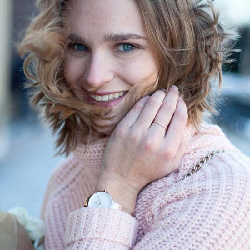 Obaku Denmark V173LXVWMV Slim SKY - ROSE zegarek damski fashion/modowy mineralne - miniatura 5