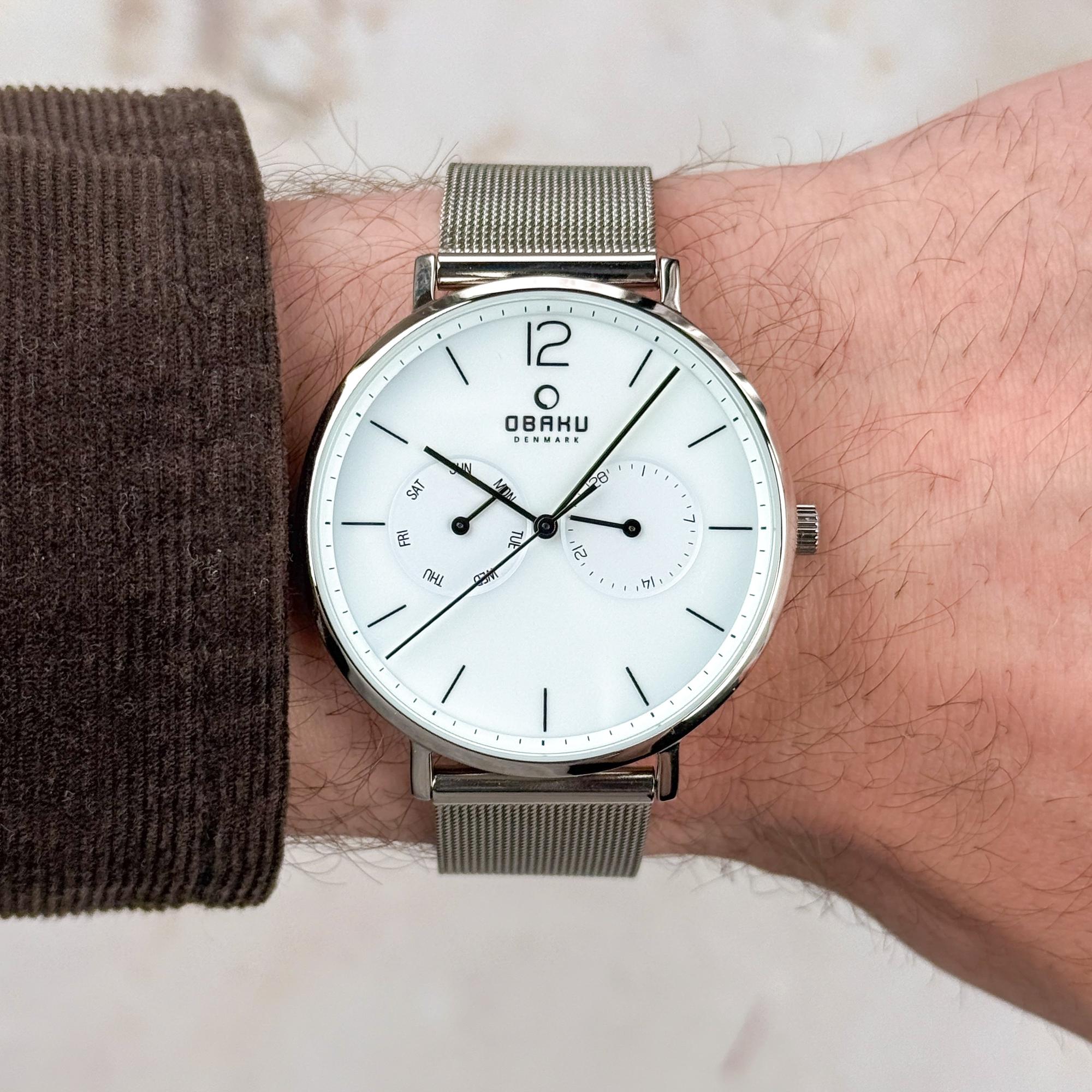 Obaku Denmark V182GMCWMC zegarek męski klasyczny Męskie bransoleta - miniatura 10