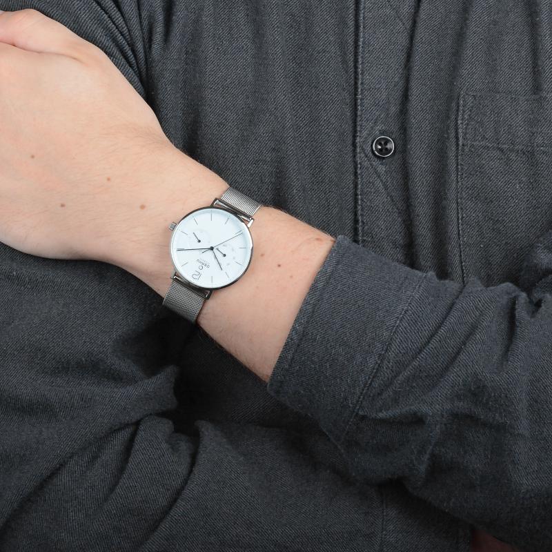 Obaku Denmark V182GMCWMC zegarek srebrny klasyczny Slim bransoleta - miniatura 8