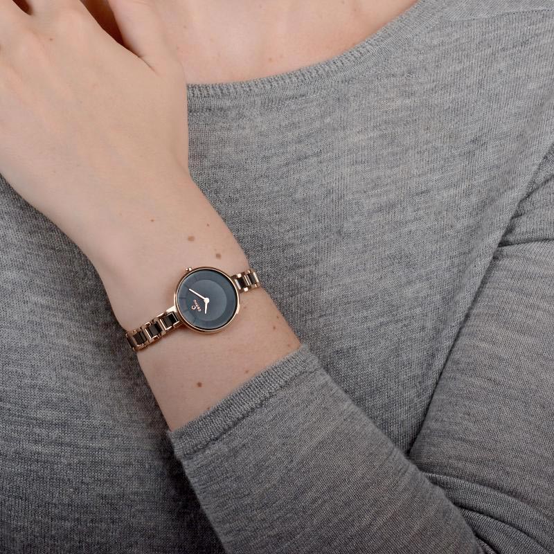 Obaku Denmark V183LXVNSV Slim VIND - COFFEE zegarek damski fashion/modowy mineralne - miniatura 7