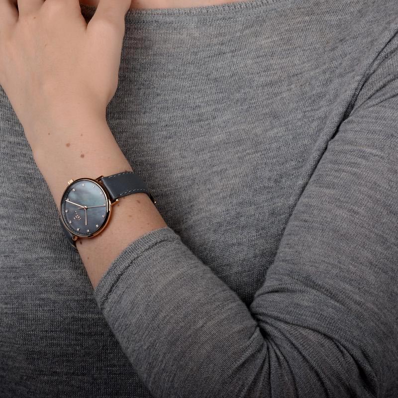 Obaku Denmark V186LXVJRJ VEST - PEBBLE zegarek klasyczny Slim - miniatura 7