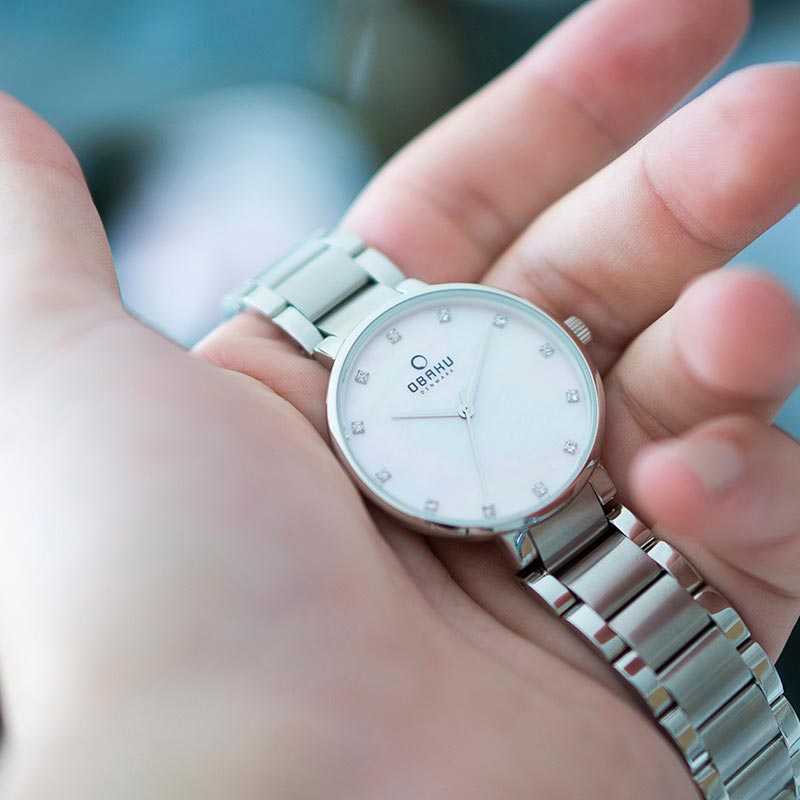 Obaku Denmark V189LXCPSC zegarek srebrny klasyczny Slim bransoleta - miniatura 8