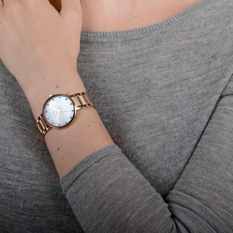 Obaku Denmark V189LXVWSV GLAD - FUCHSIA zegarek klasyczny Slim - miniatura 7