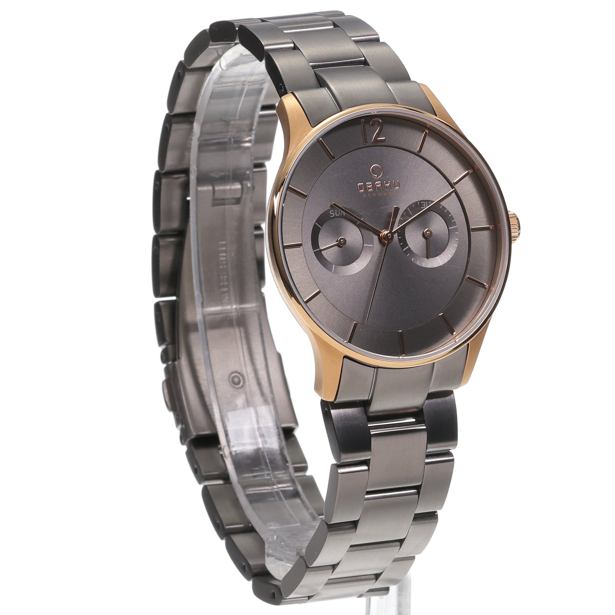 Obaku Denmark V192GMVJSJ zegarek różowe złoto klasyczny Slim bransoleta - miniatura 3