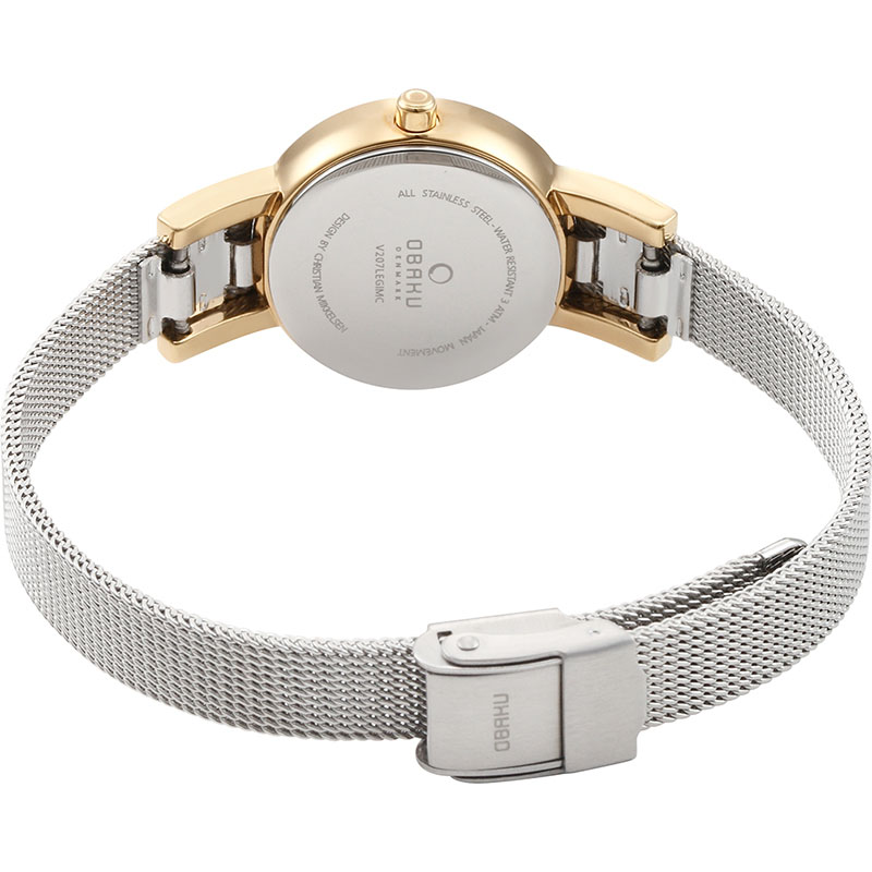 Obaku Denmark V207LEGIMC LYKKE - GOLD BI zegarek klasyczny Slim - miniatura 4
