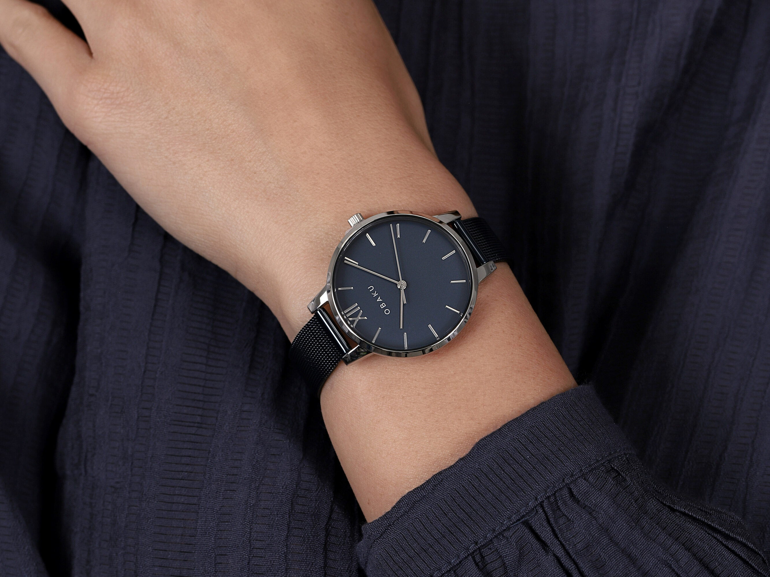 Obaku Denmark V209LXCLML Slim LIV - ARCTIC zegarek damski klasyczny mineralne - miniatura 2