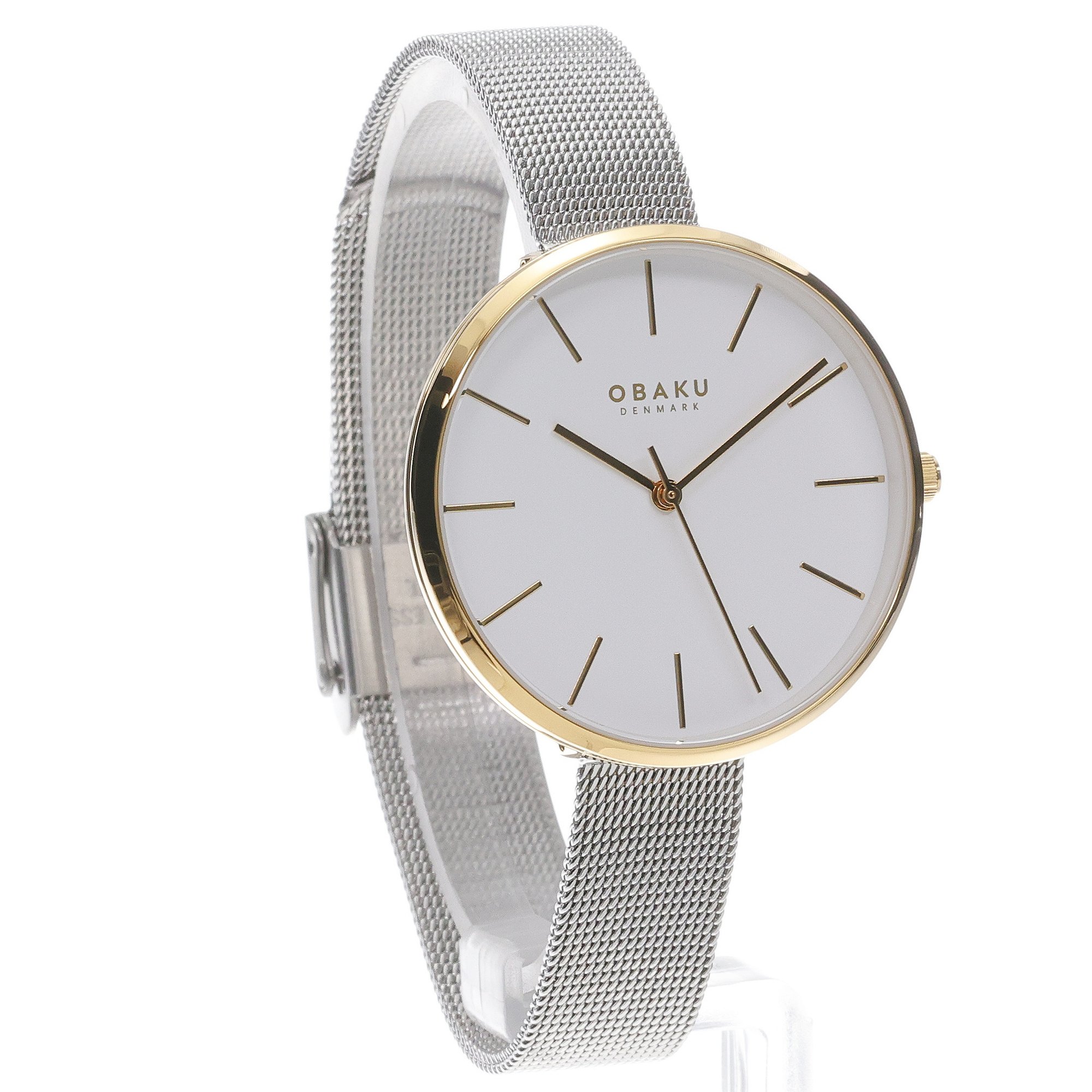 Obaku Denmark V211LXGIMC1 Mynte - Gold Bi - Lau Liengård Ruge Damskie klasyczny zegarek złoty - miniatura 3