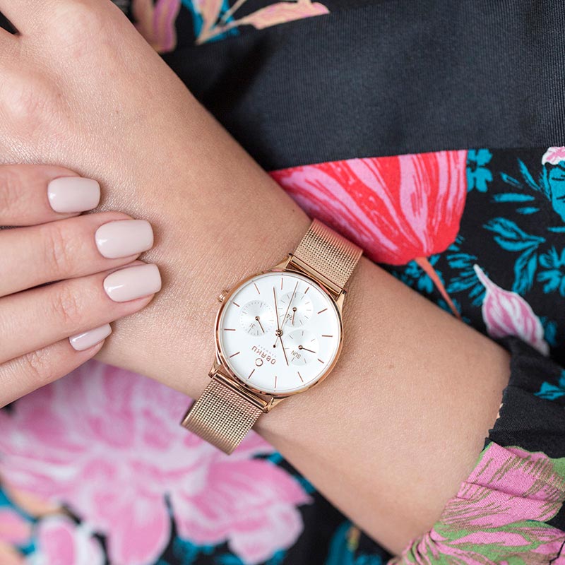 Obaku Denmark V212LMVIMV Slim LIND - ROSE zegarek damski klasyczny mineralne - miniatura 7