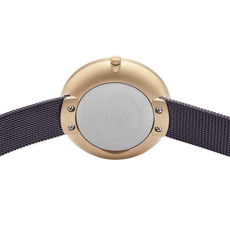 Obaku Denmark V219LXVNMN zegarek różowe złoto klasyczny Slim bransoleta - miniatura 3