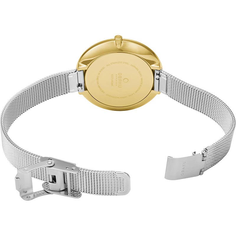 Obaku Denmark V227LXGIMC zegarek damski Slim złoty - miniatura 7