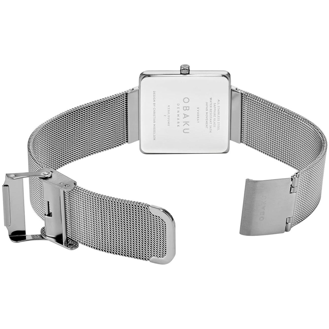 Obaku Denmark V236LXUUMU zegarek srebrny klasyczny Slim bransoleta - miniatura 8