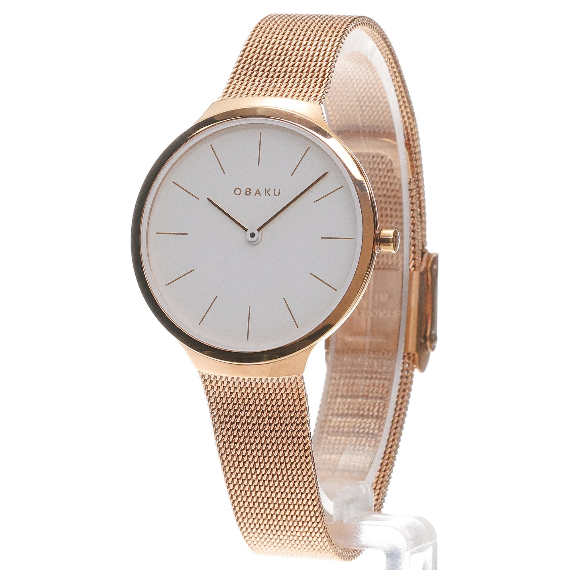 Obaku Denmark V240LXVWMV Ark Lille - Rose - Christian Mikkelsen Damskie klasyczny zegarek różowe złoto - miniatura 2