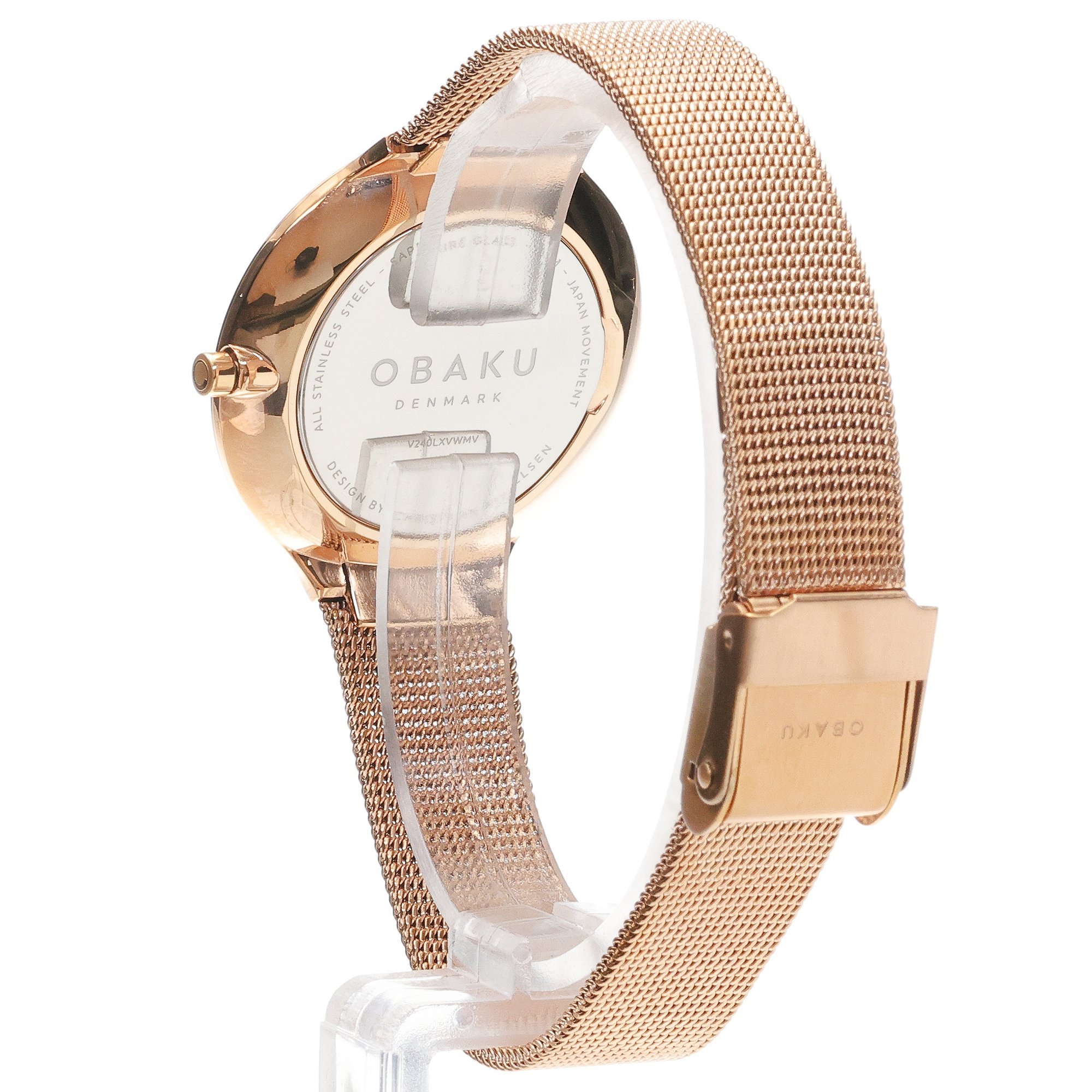 Obaku Denmark V240LXVWMV Damskie Ark Lille - Rose - Christian Mikkelsen zegarek damski klasyczny szafirowe - miniatura 4