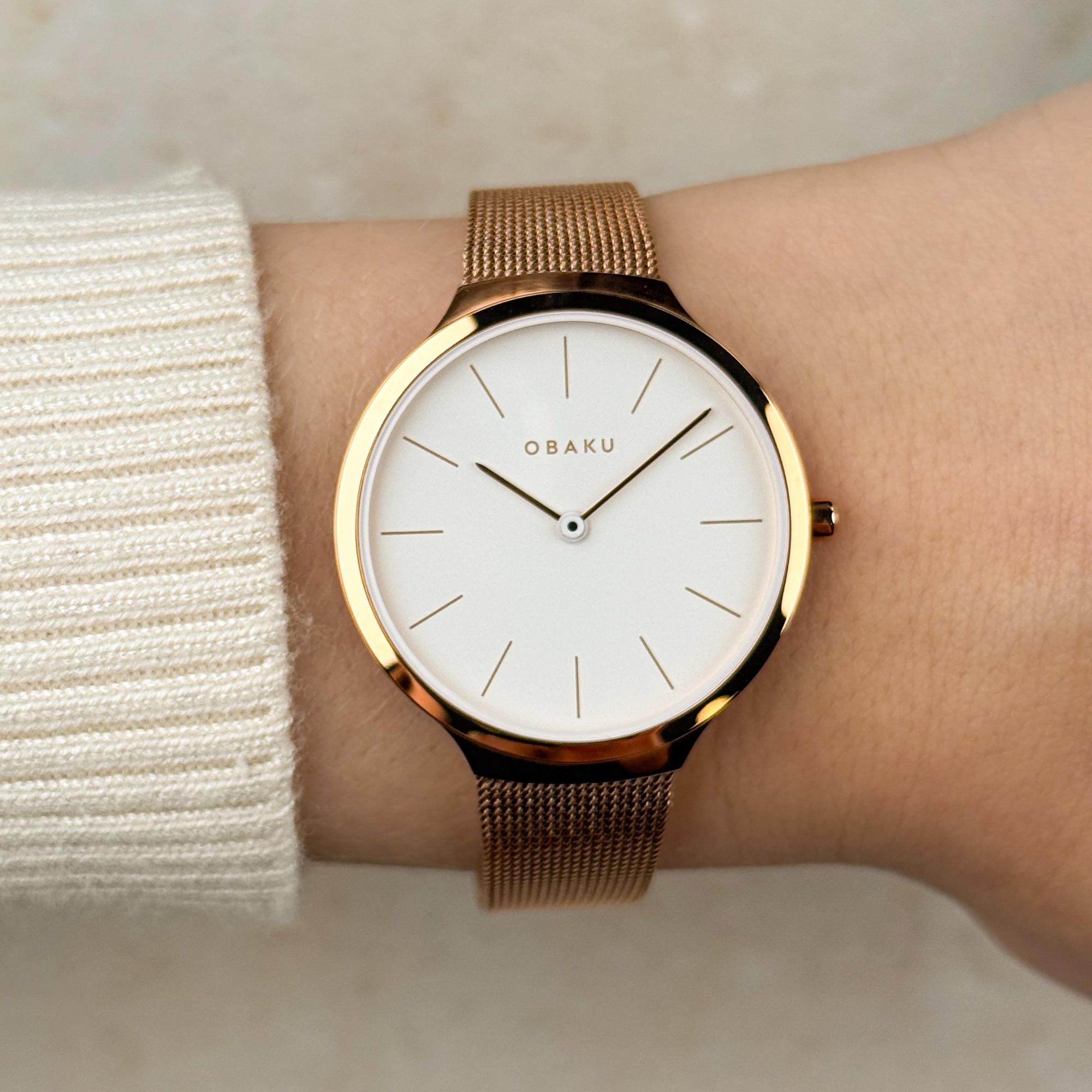 Obaku Denmark V240LXVWMV zegarek damski klasyczny Damskie bransoleta - miniatura 10