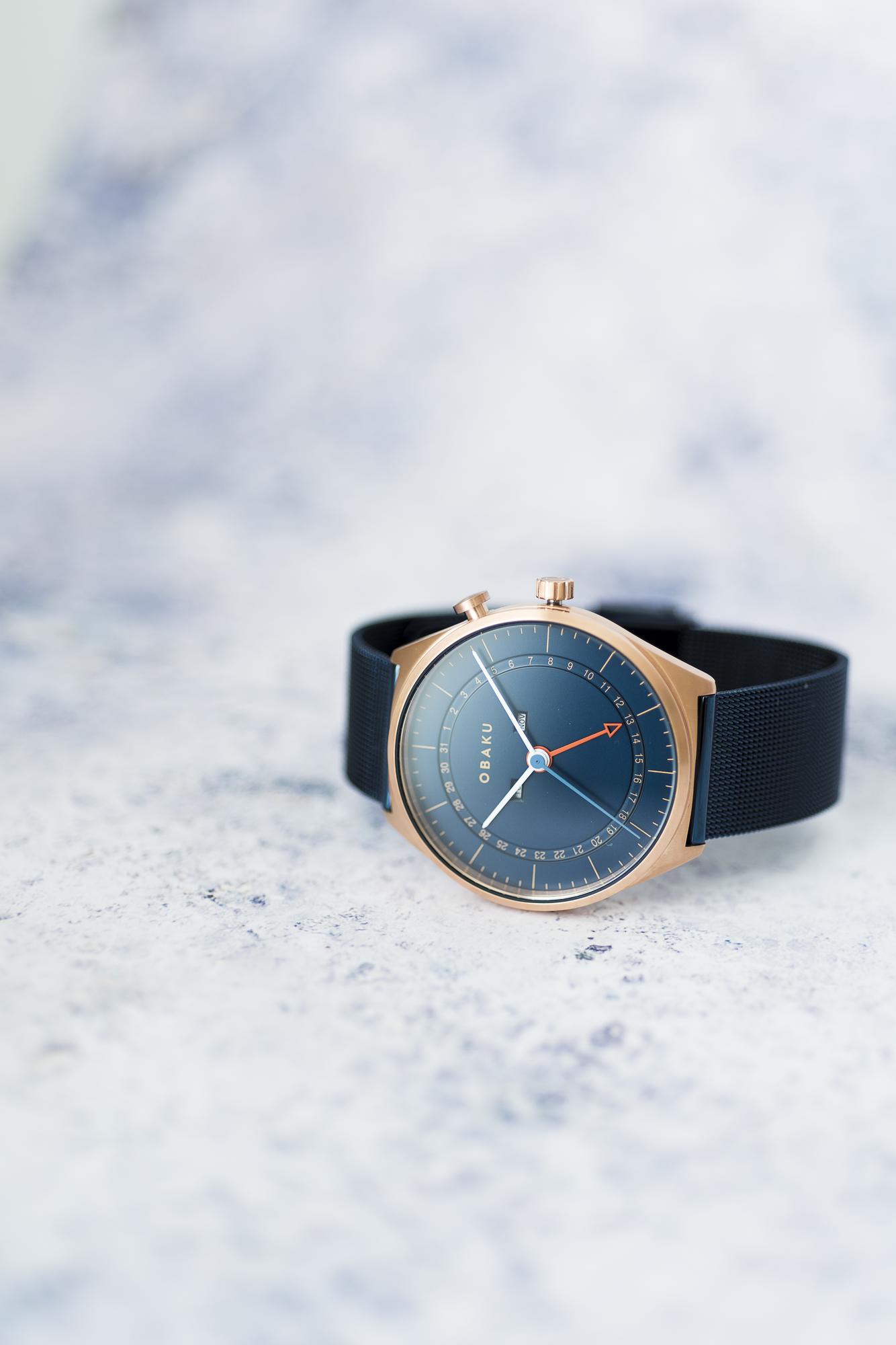 Obaku Denmark V242GMVLML Męskie DATO - OCEAN - Christian Mikkelsen zegarek męski klasyczny mineralne - miniatura 8