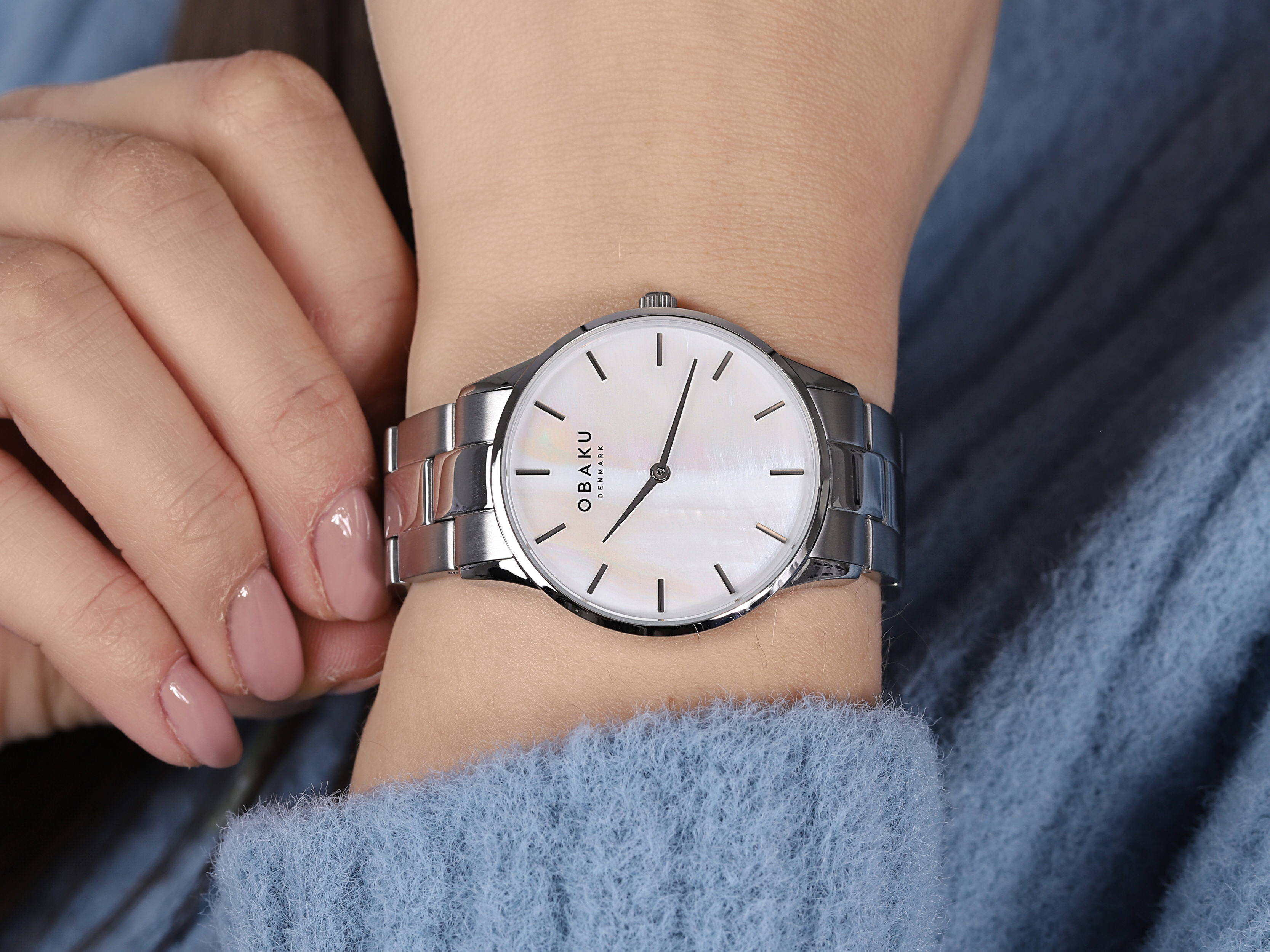 Obaku Denmark V247LXCWSC zegarek damski klasyczny Slim bransoleta - miniatura 5