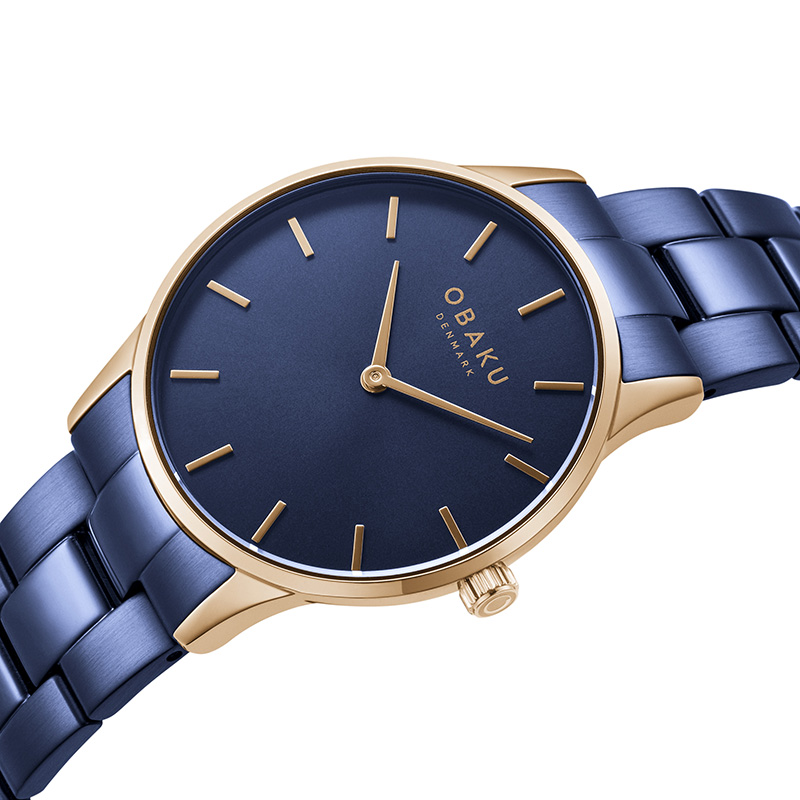 Obaku Denmark V247LXVLSL zegarek różowe złoto klasyczny Slim bransoleta - miniatura 4