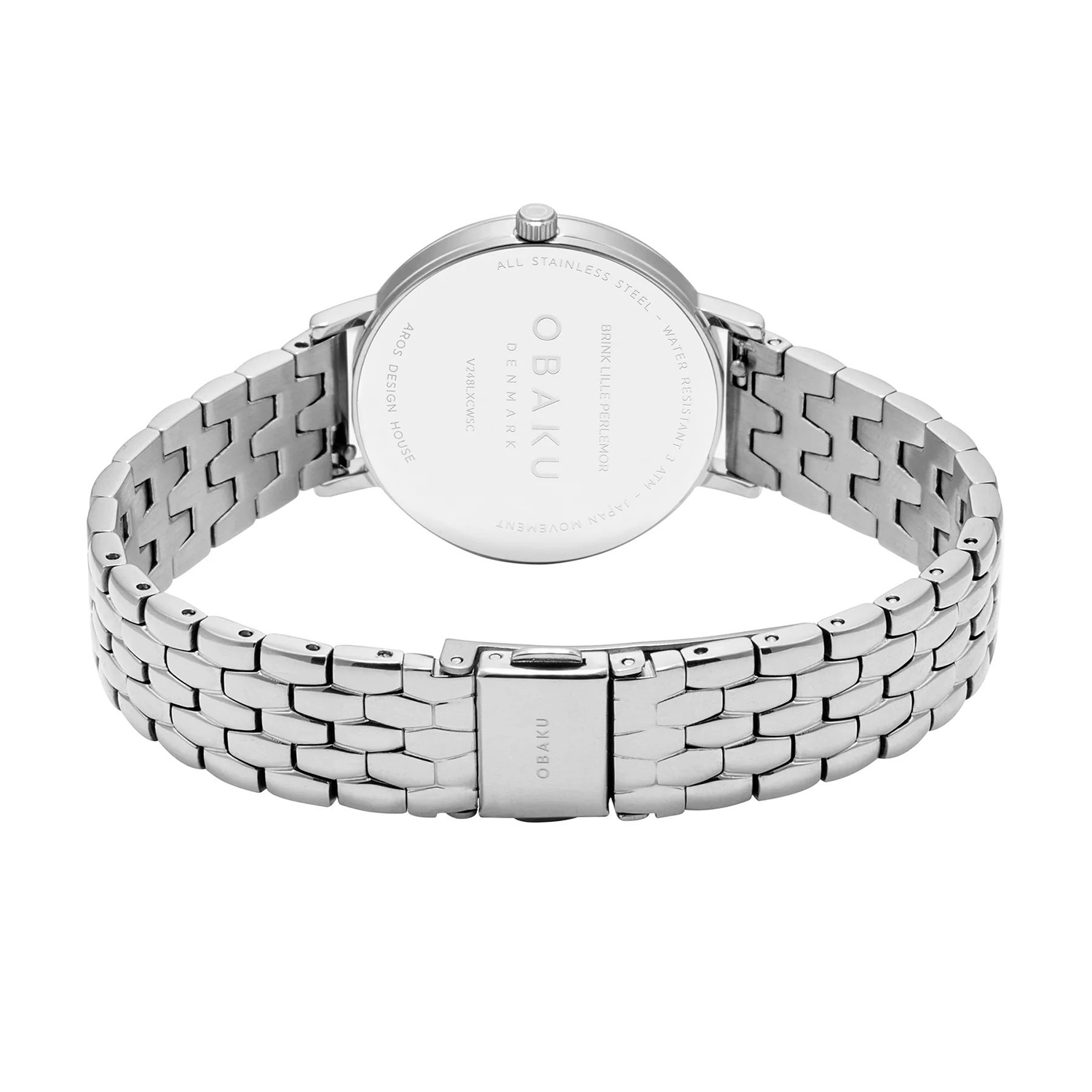 Obaku Denmark V248LXCWSC BRINK LILLE - PERLEMOR BRACE zegarek klasyczny Slim - miniatura 7