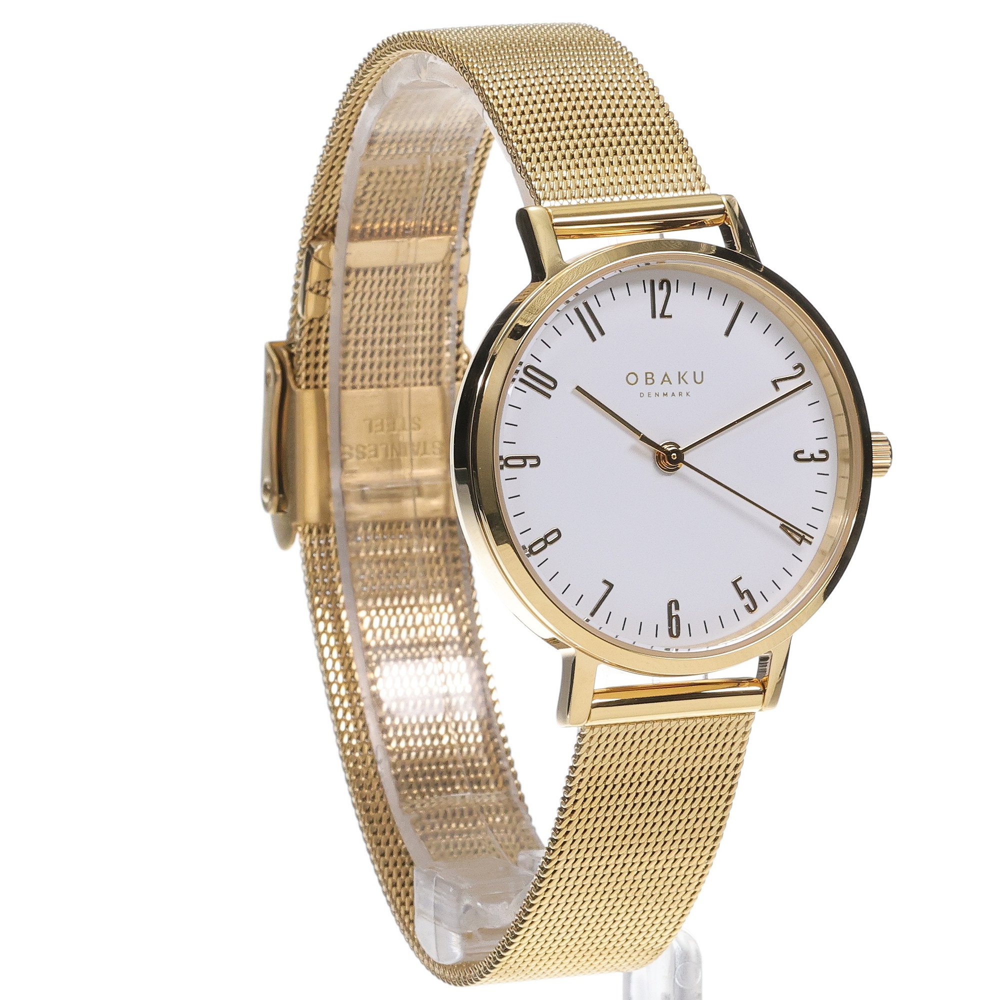 Obaku Denmark V248LXGIMG BRINK LILLE - GOLD Slim klasyczny zegarek złoty - miniatura 3