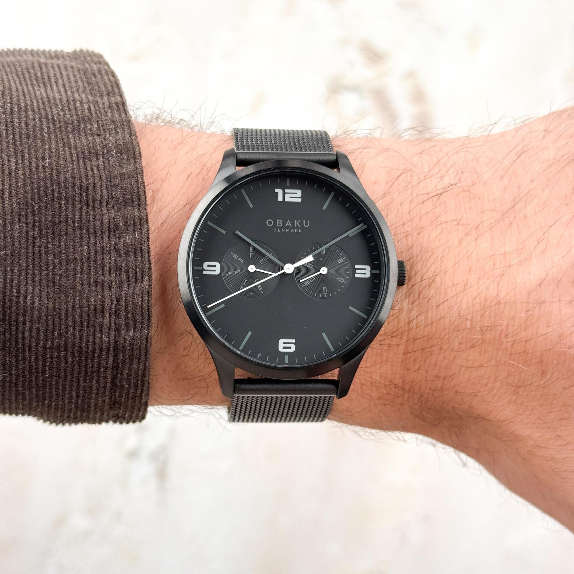 Obaku Denmark V249GMBBMB zegarek męski klasyczny Męskie bransoleta - miniatura 13