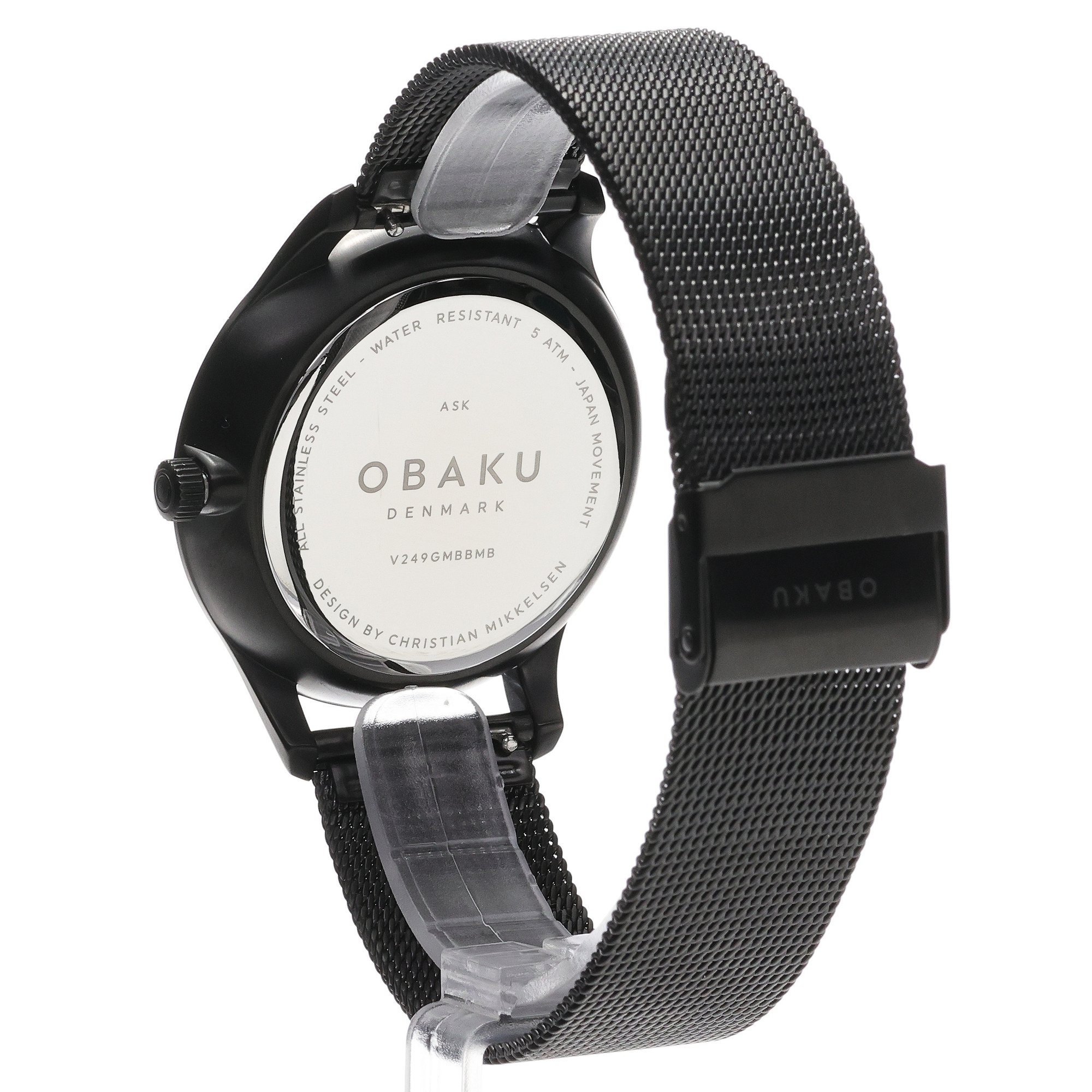 Obaku Denmark V249GMBBMB zegarek męski Męskie czarny - miniatura 4