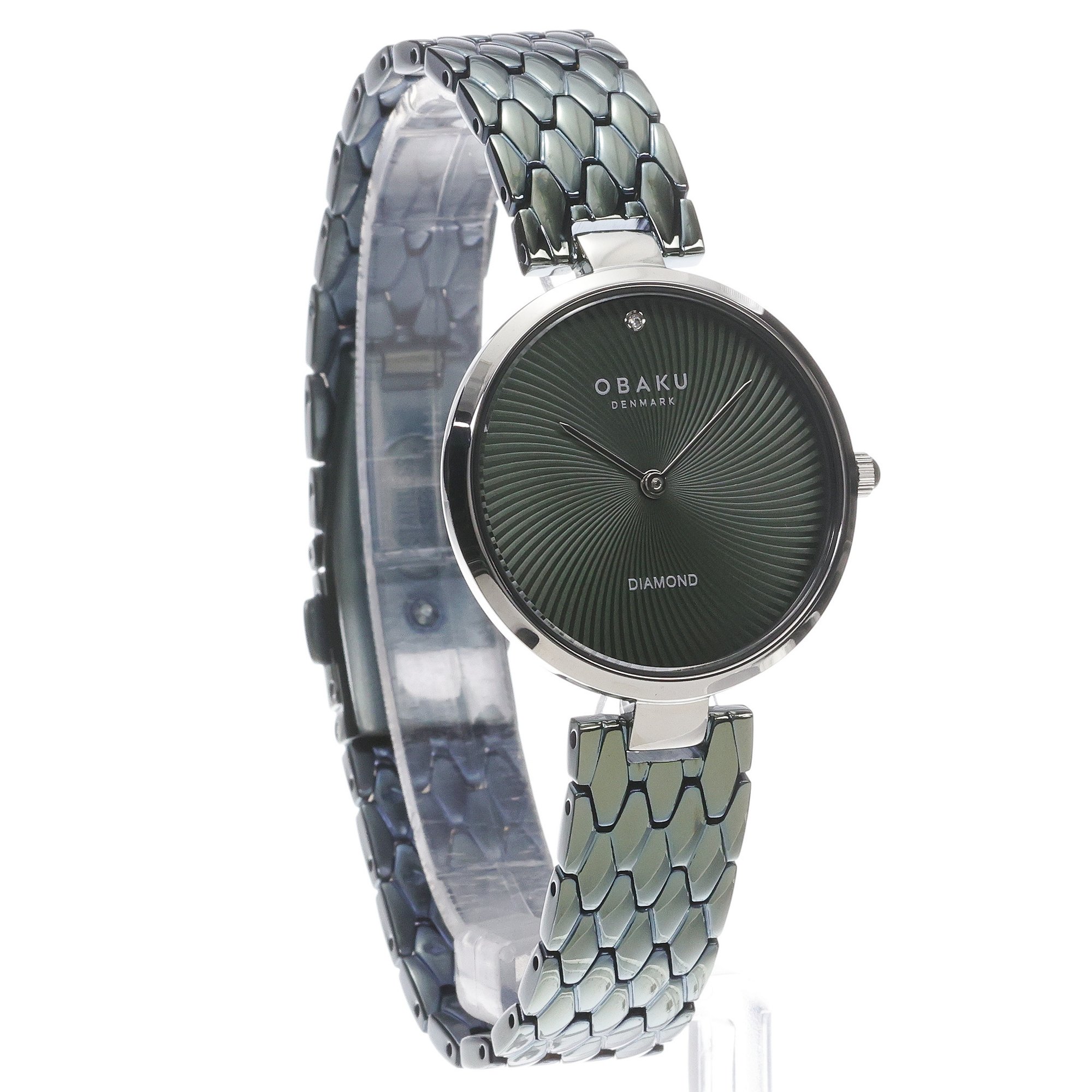 Obaku Denmark V256LXCESE Diamant - Green zegarek klasyczny Damskie - miniatura 3
