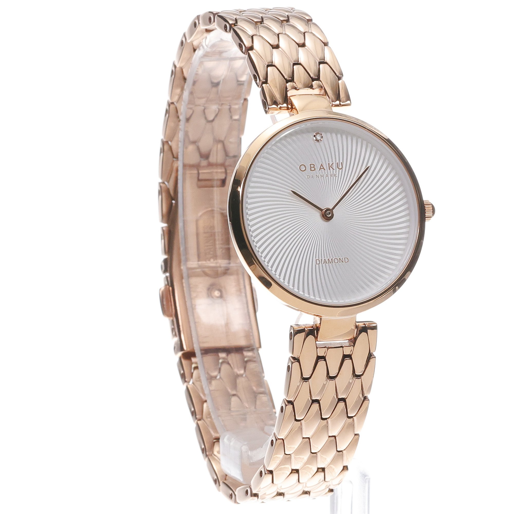 Obaku Denmark V256LXVISV zegarek różowe złoto klasyczny Damskie bransoleta - miniatura 3