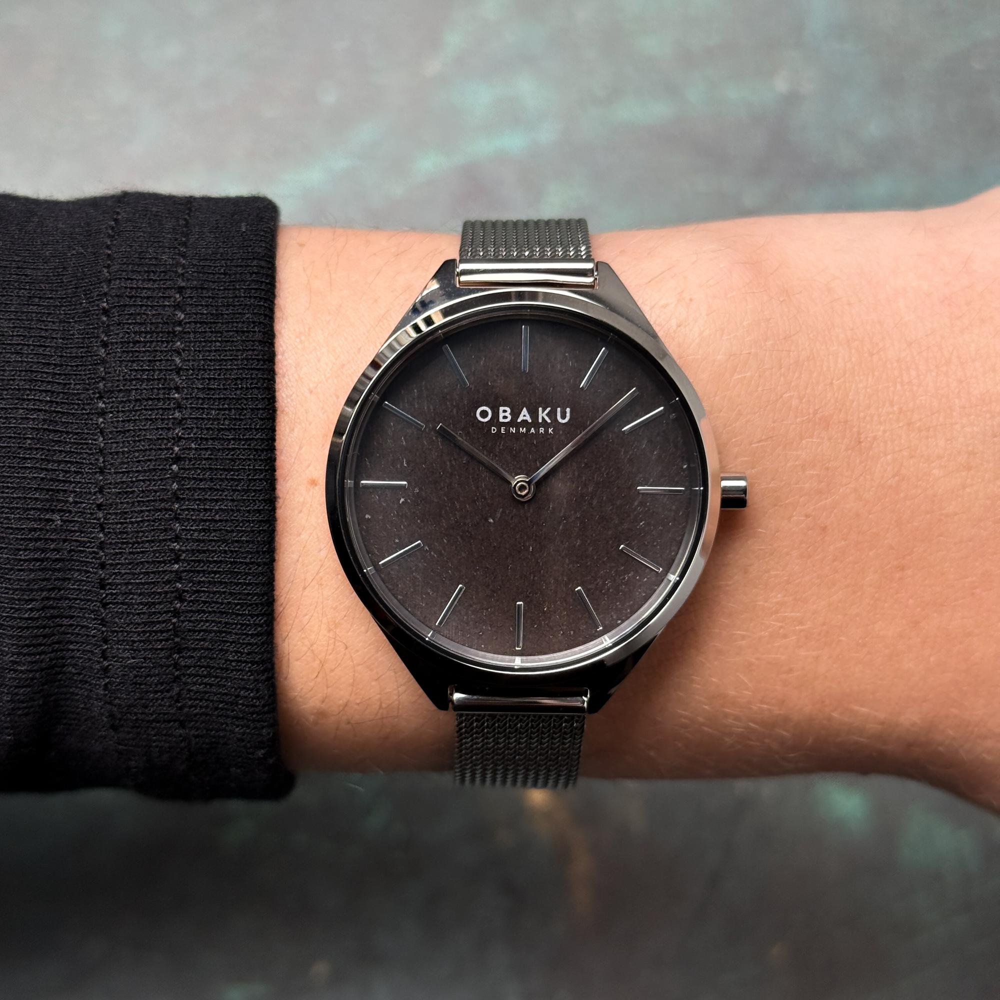 Obaku Denmark V257LHCNMC Kaffe - Fog - Aros Design House Damskie klasyczny zegarek srebrny - miniatura 9