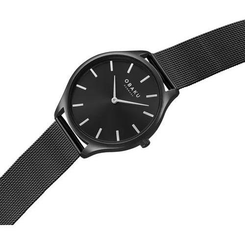 Obaku Denmark V260LXBBMB TANG LILLE - DARK - Aros Design House zegarek klasyczny Męskie - miniatura 3