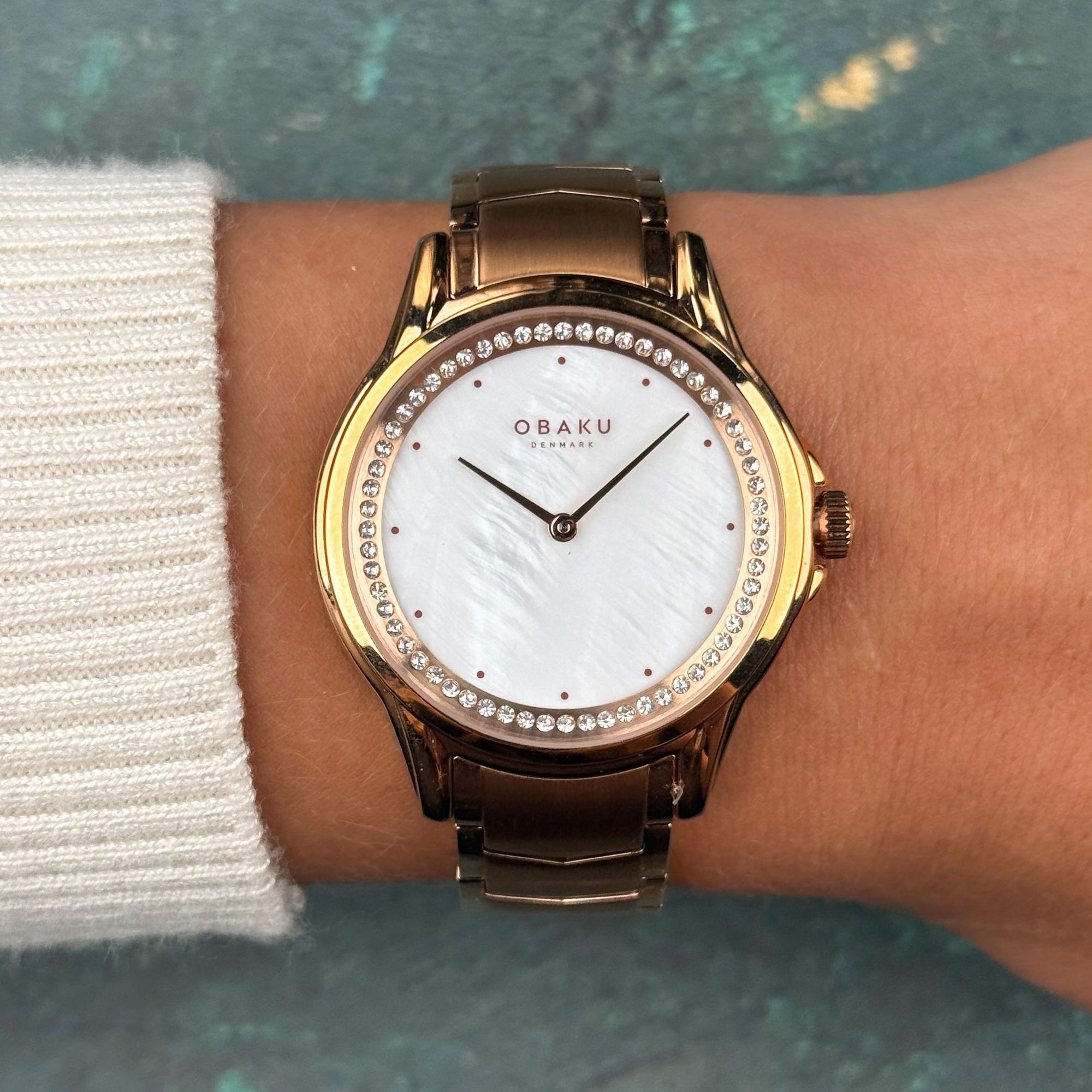 Obaku Denmark V261LEVWSV Damskie Jasmin - Fuchsia zegarek damski klasyczny mineralne - miniatura 8