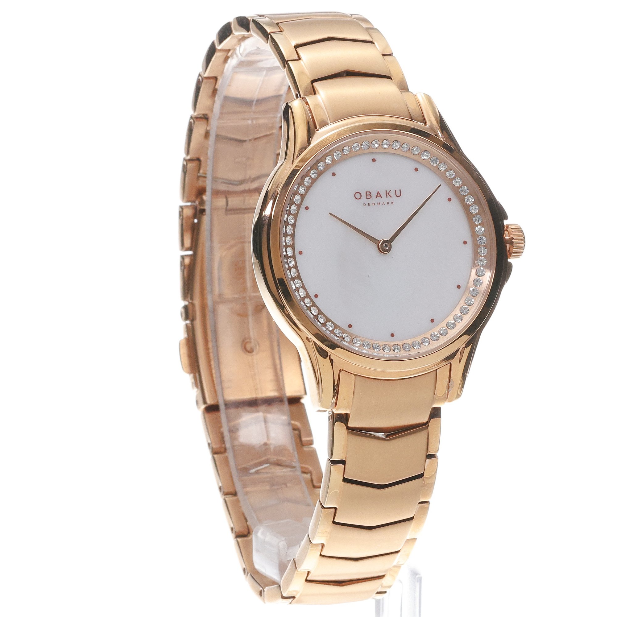 Obaku Denmark V261LEVWSV zegarek różowe złoto klasyczny Damskie bransoleta - miniatura 3