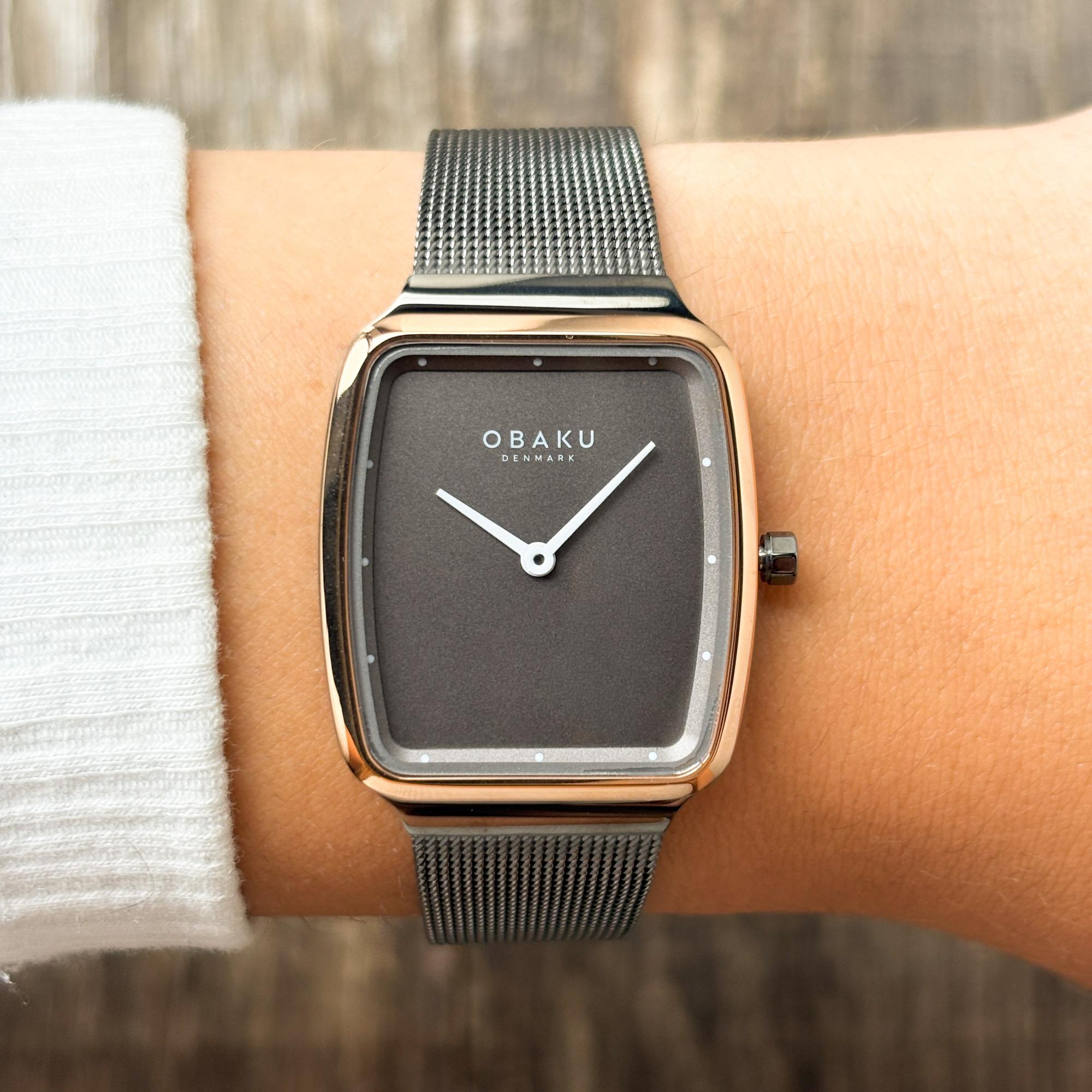 Obaku Denmark V267LXPUMU Damskie Tern - Lile Onyx zegarek damski klasyczny szafirowe - miniatura 8