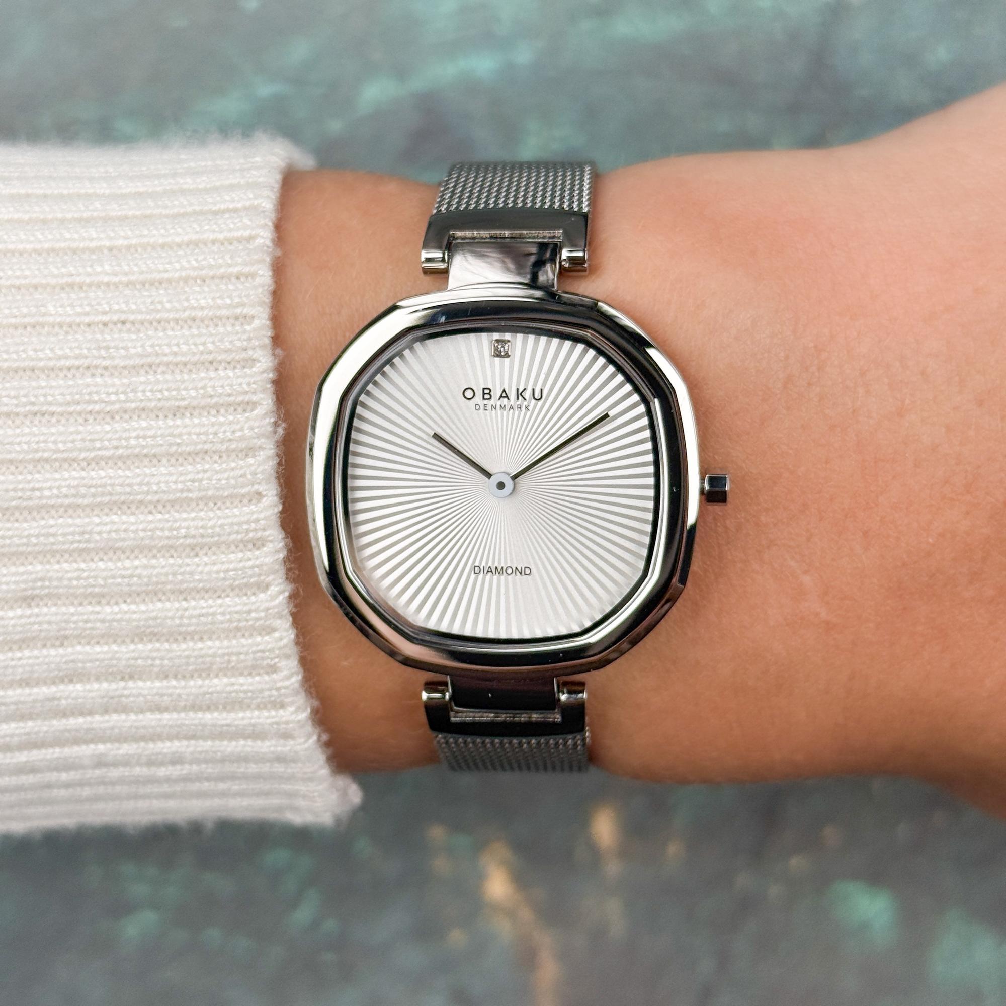 Obaku Denmark V277LXCIMC Damskie Brilliant - Steel zegarek damski klasyczny mineralne utwardzane - miniatura 8