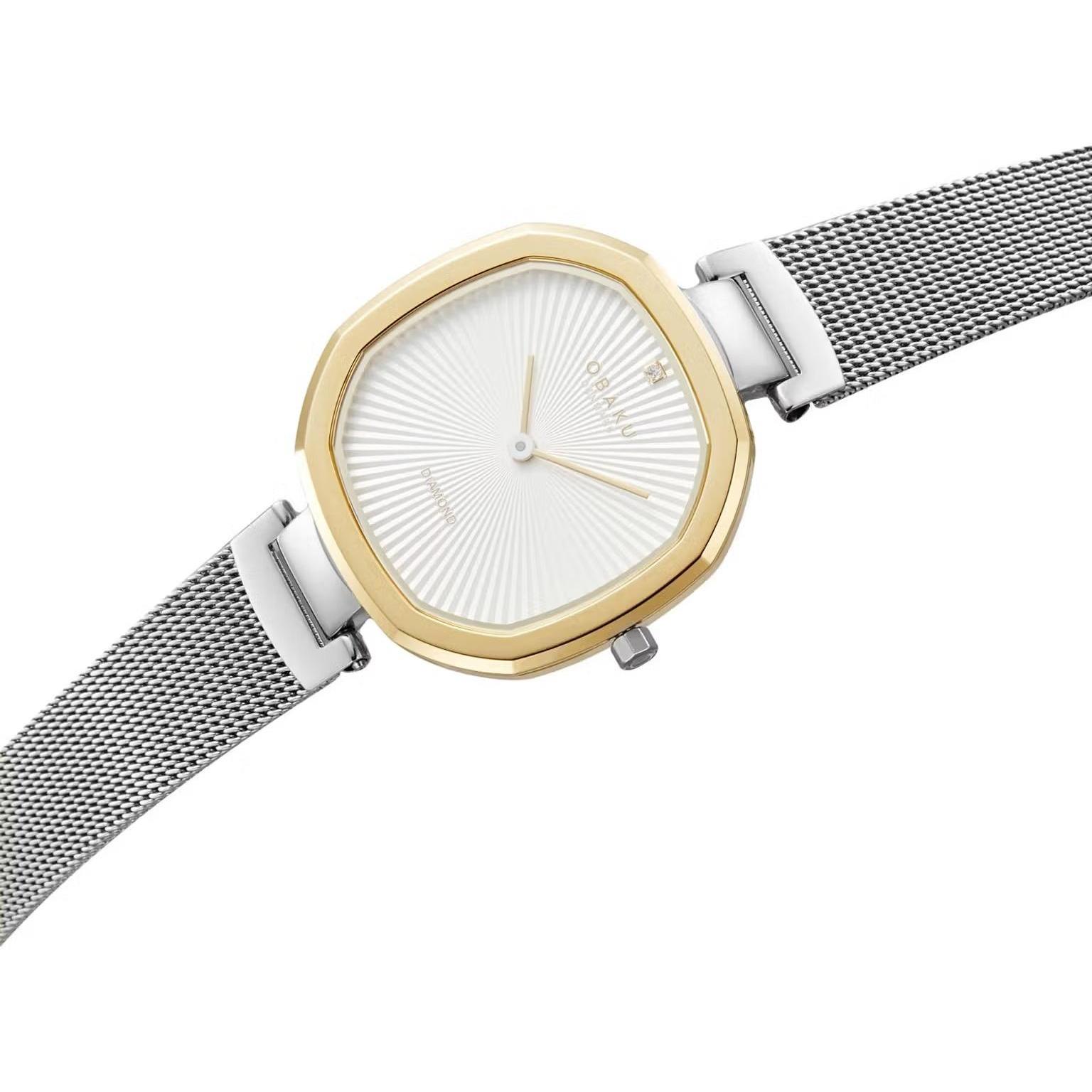 Obaku Denmark V277LXFIMC BRILLIANT - GOLD STEEL zegarek klasyczny Damskie - miniatura 4